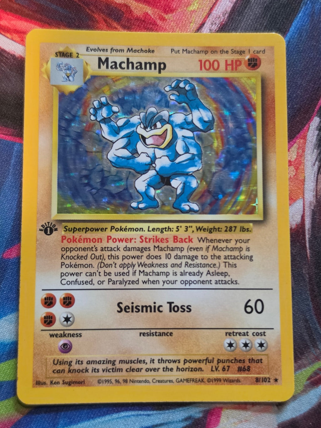 Machamp Holo Rare Deck Exclusives 008/102 1st Edition HP Pokemon