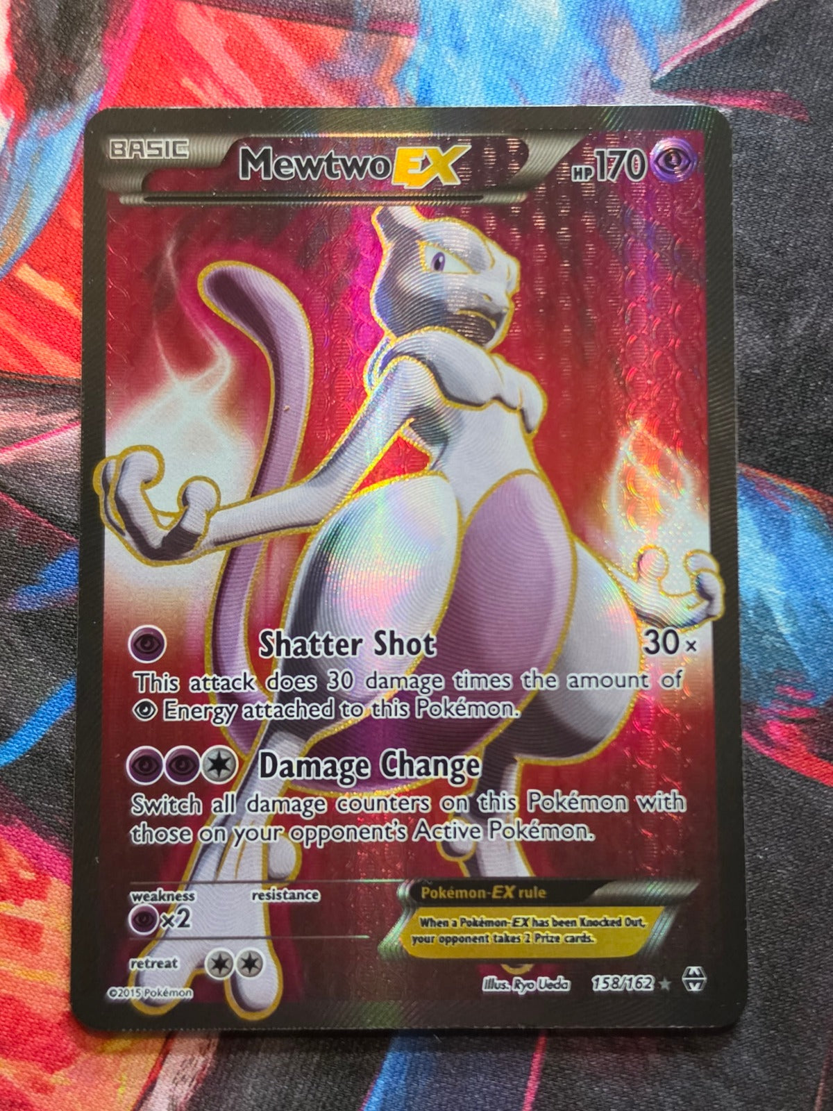 Mewtwo EX Full Art Ultra Rare BREAKthrough 158/162 NM Pokemon