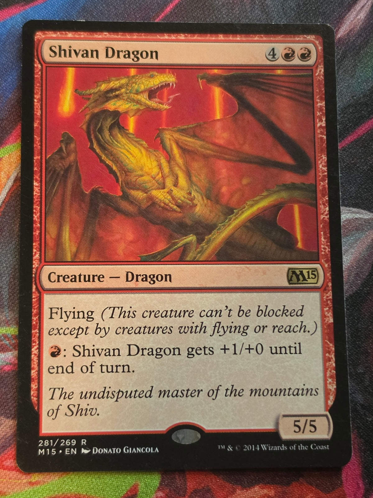 Shivan Dragon - 281 - Magic 2015 (M15) - R - LP MTG