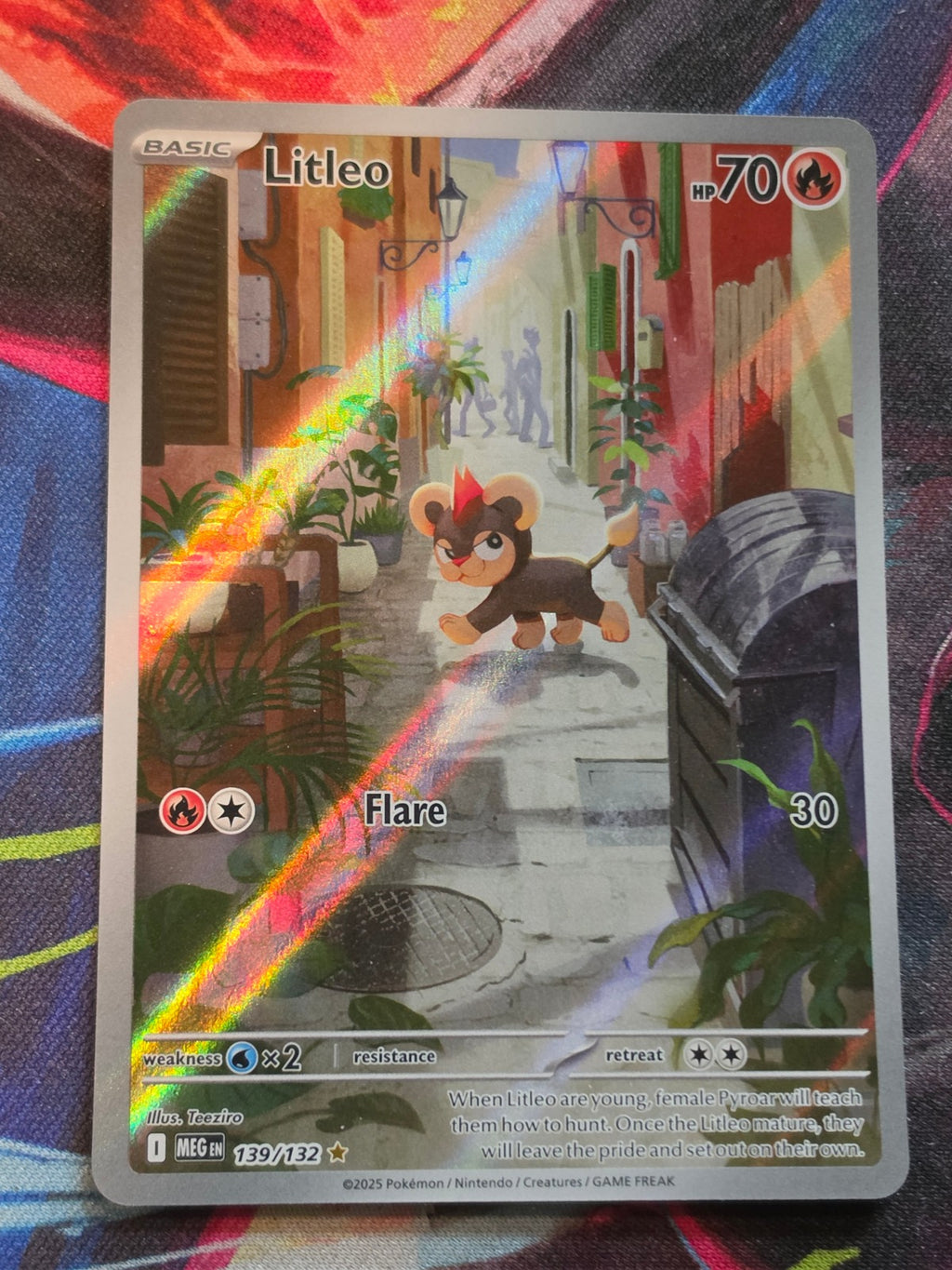 Litleo Illustration Rare ME01: Mega Evolution 139/132 NM Pokemon