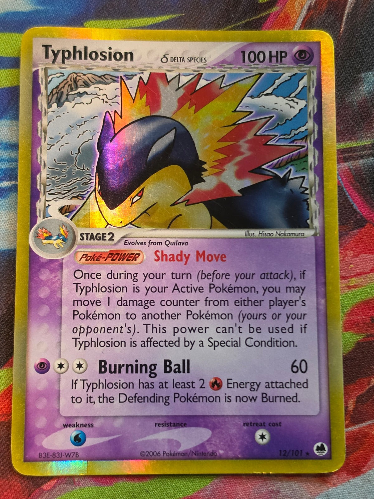 Typhlosion (Delta Species) Holo Rare EX Dragon Frontiers 12/101 LP-/MP+ Pokemon