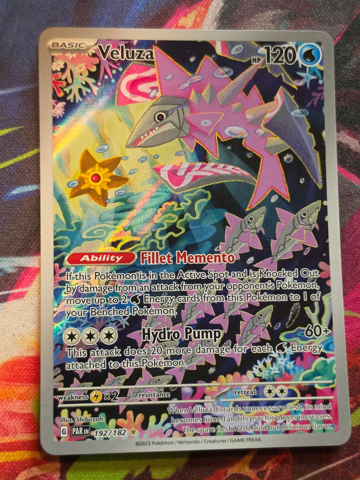 Veluza Illustration Rare SV04: Paradox Rift 192/182 NM Pokemon
