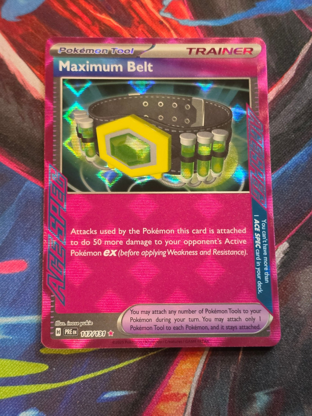 Maximum Belt ACE SPEC Rare Prismatic Evolutions 117/131 NM Pokemon
