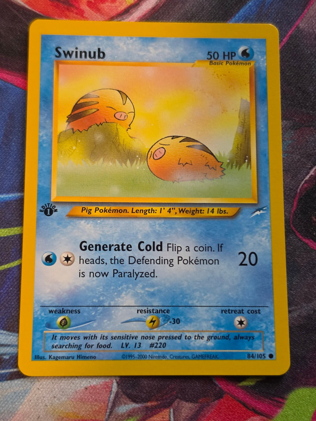 Swinub - 084/105 - Neo Destiny - Common - 1st Edition - NM Pokemon