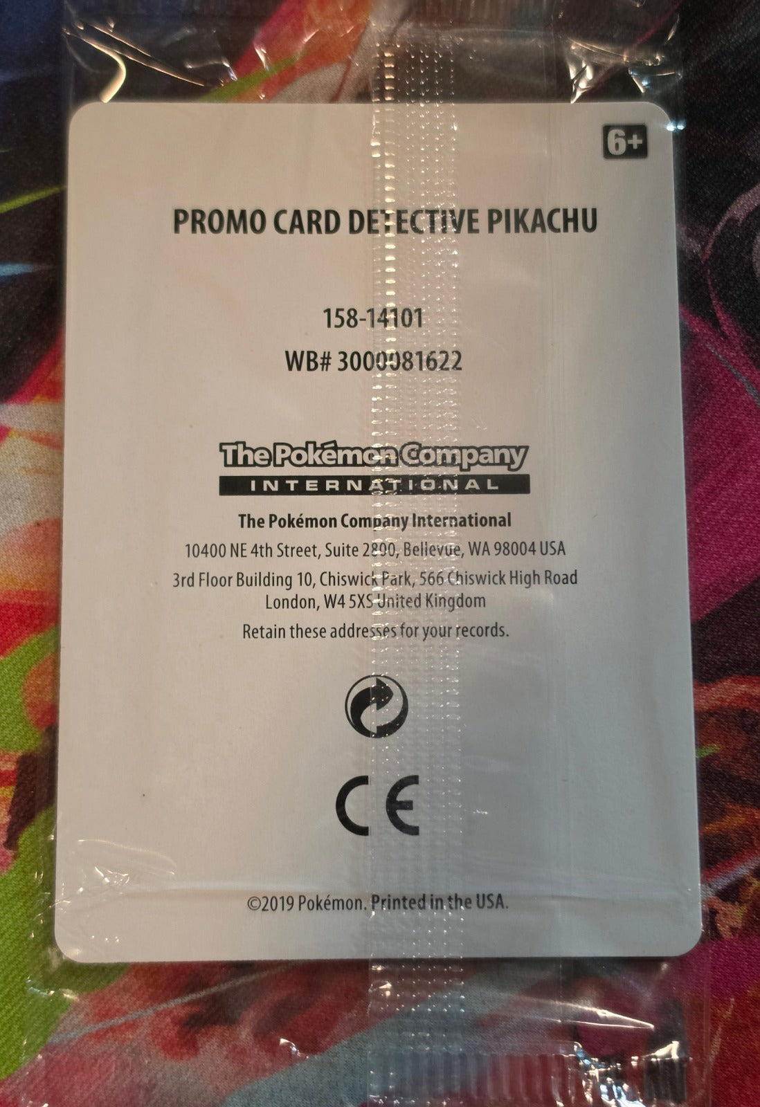 Detective Pikachu Promo SM Promos SM190 NM SEALED Pokemon (Back)