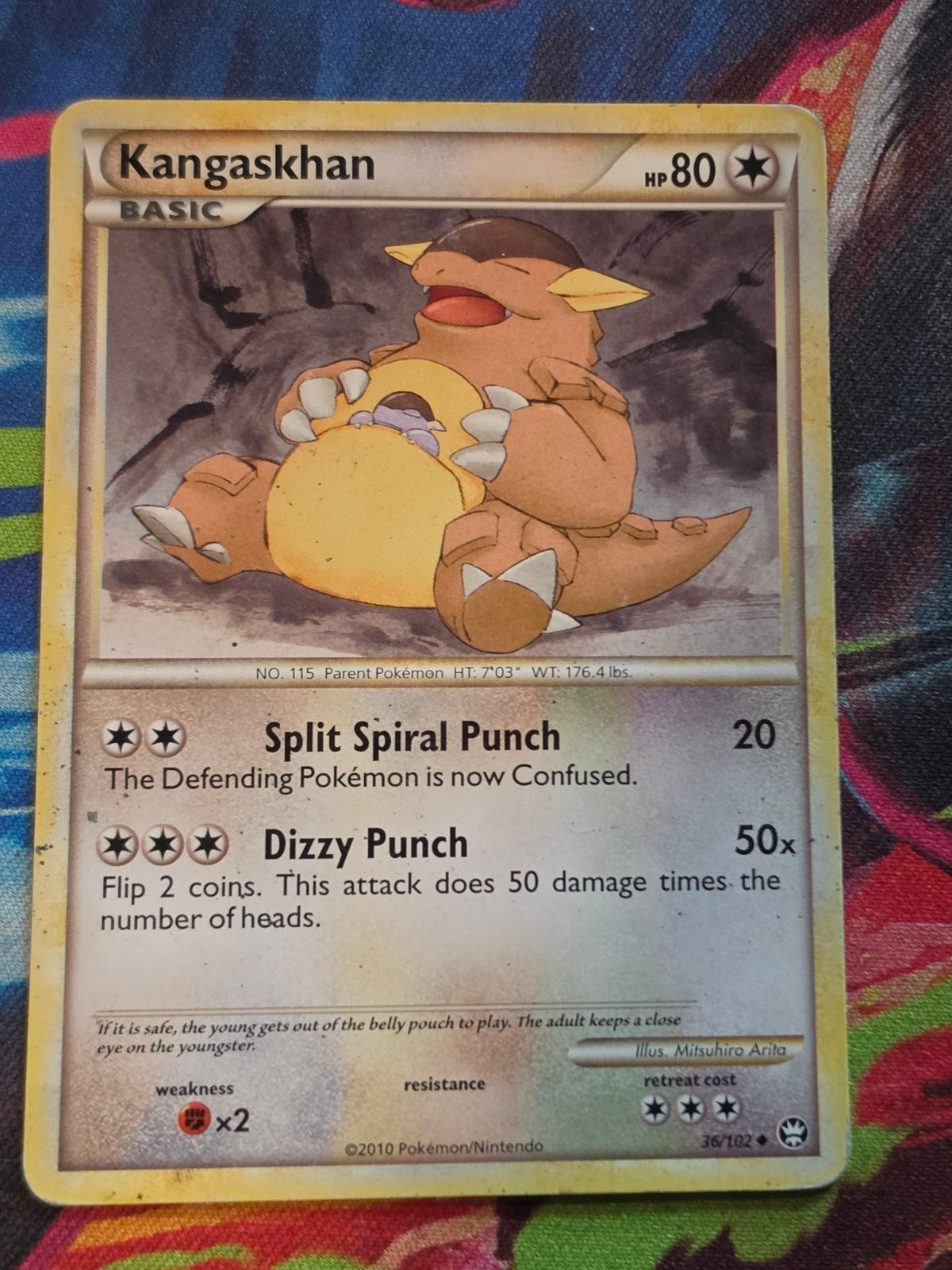 Kangaskhan Uncommon Triumphant 36/102 HP Pokemon
