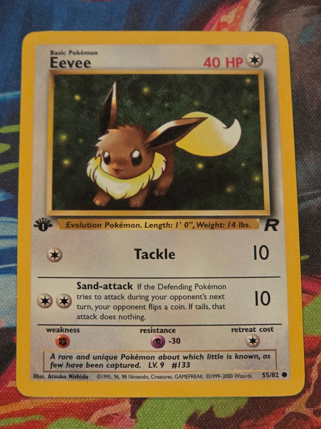 Eevee Common 1st Edition Team Rocket 55/82 NM- Pokemon