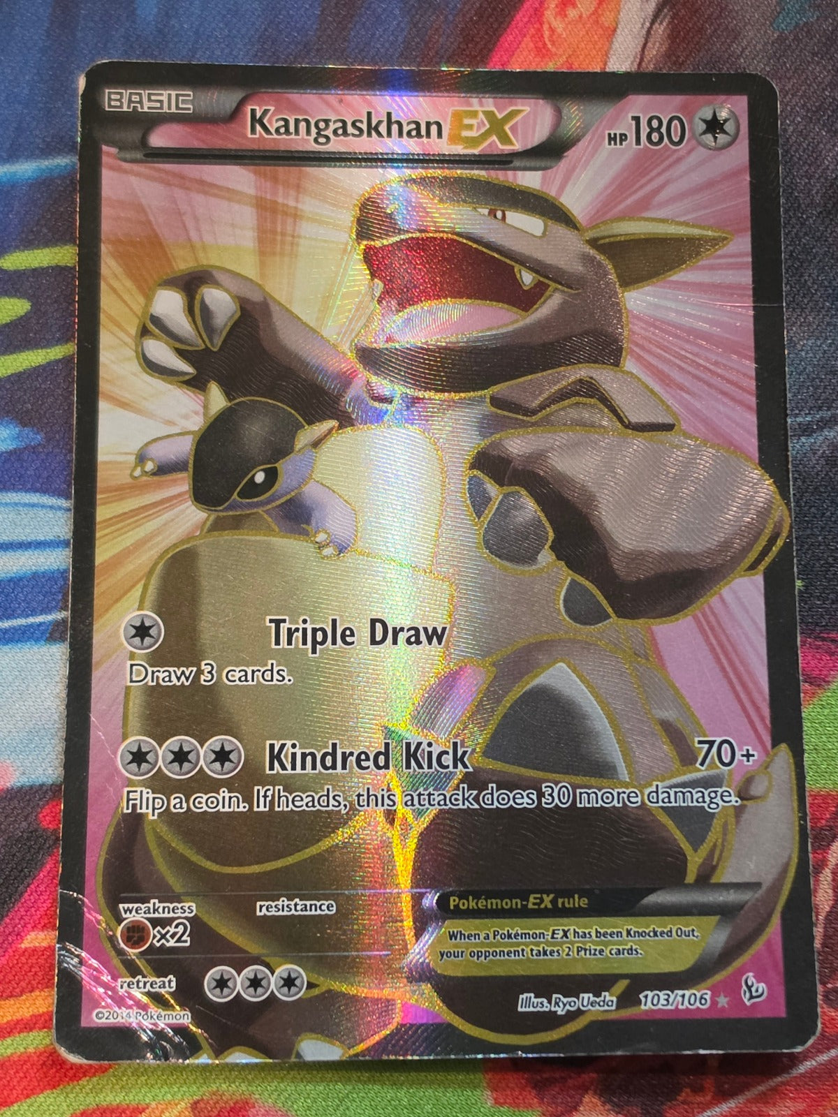 Kangaskhan EX (103 Full Art) Ultra Rare XY - Flashfire 103/106 HP Pokemon