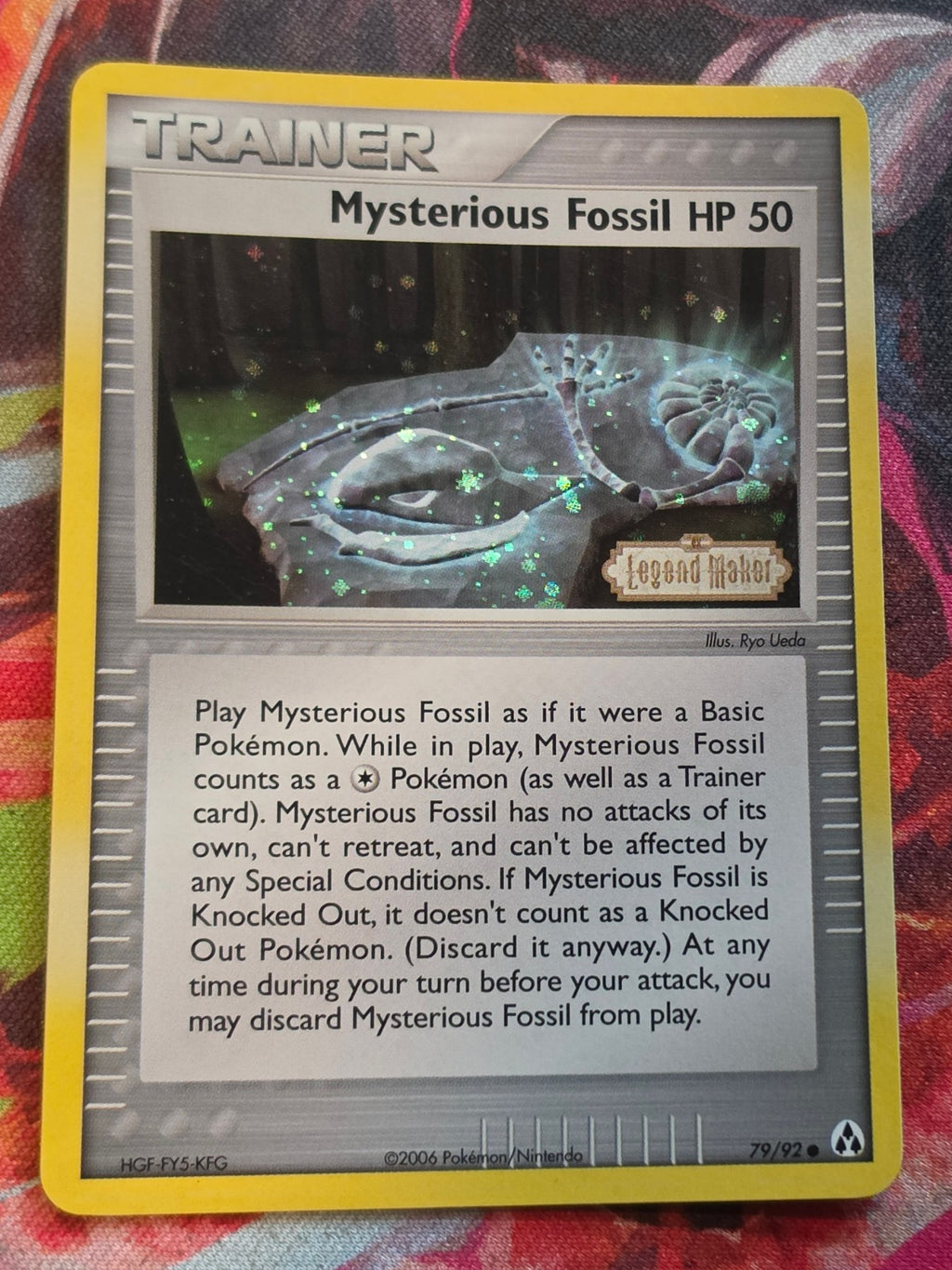 Mysterious Fossil Reverse Holo Common EX Legend Maker 79/92 NM- Pokemon