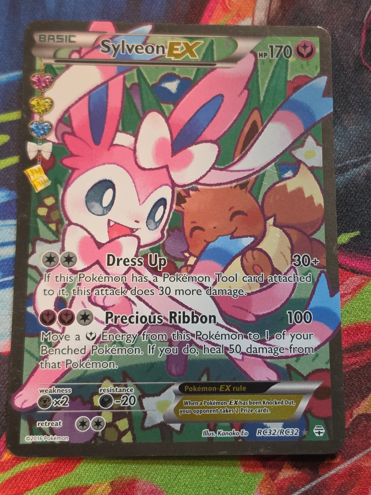 Sylveon EX (Full Art) Ultra Rare Generations: Radiant Collection RC32/RC32 LP Pokemon