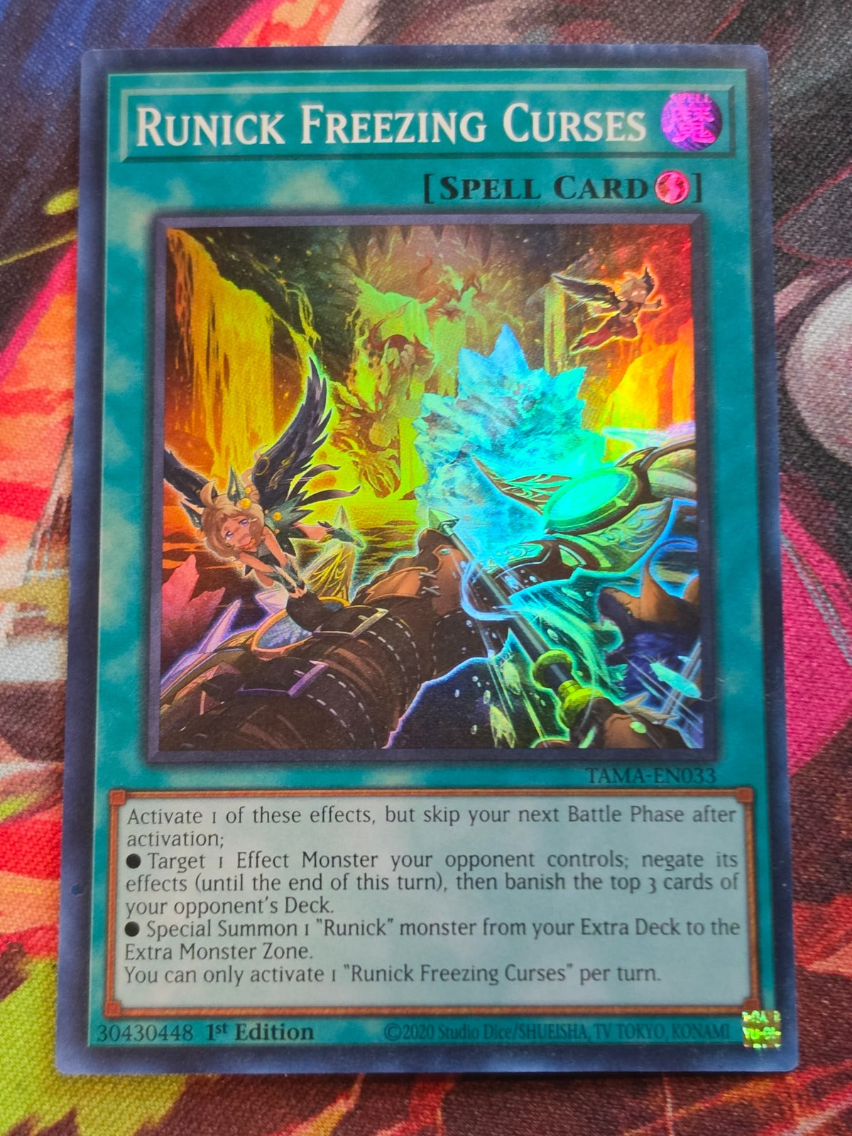 Runick Freezing Curses Super Rare Tactical Masters TAMA-EN033 1st Edition LP Yu-Gi-Oh!
