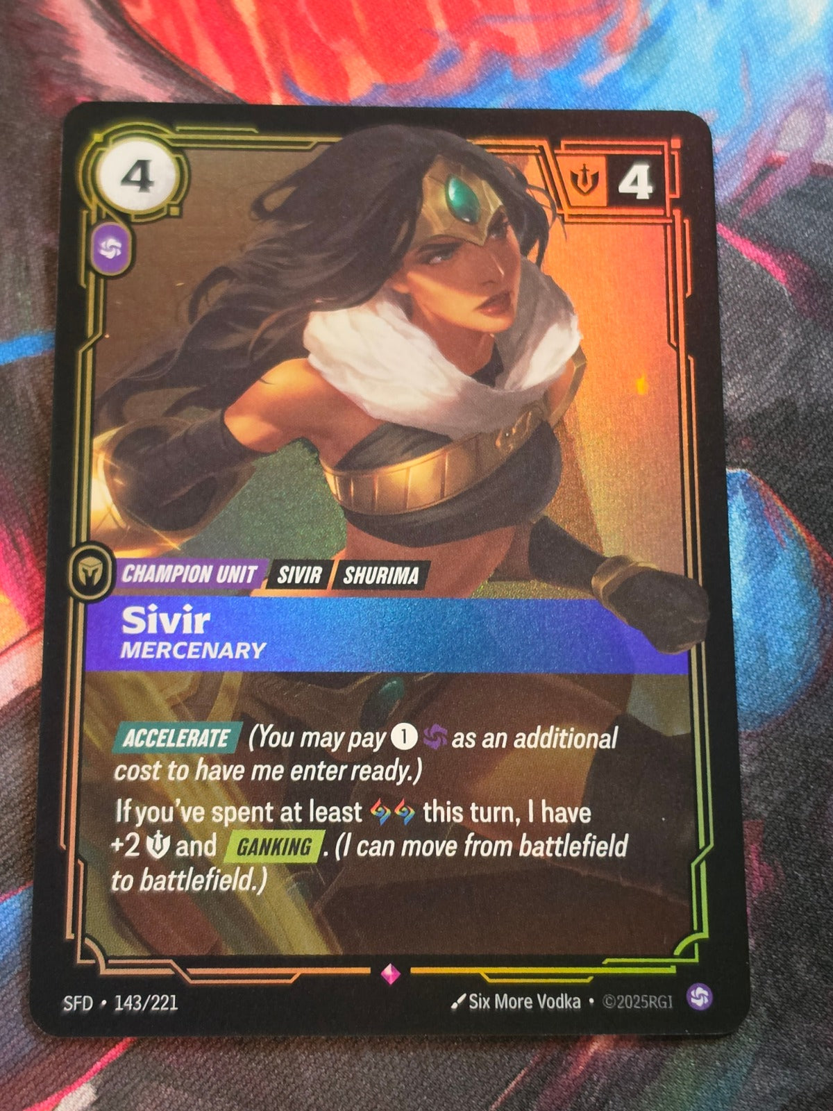 Sivir, Mercenary - 143/221 - Spiritforged - Rare - NM