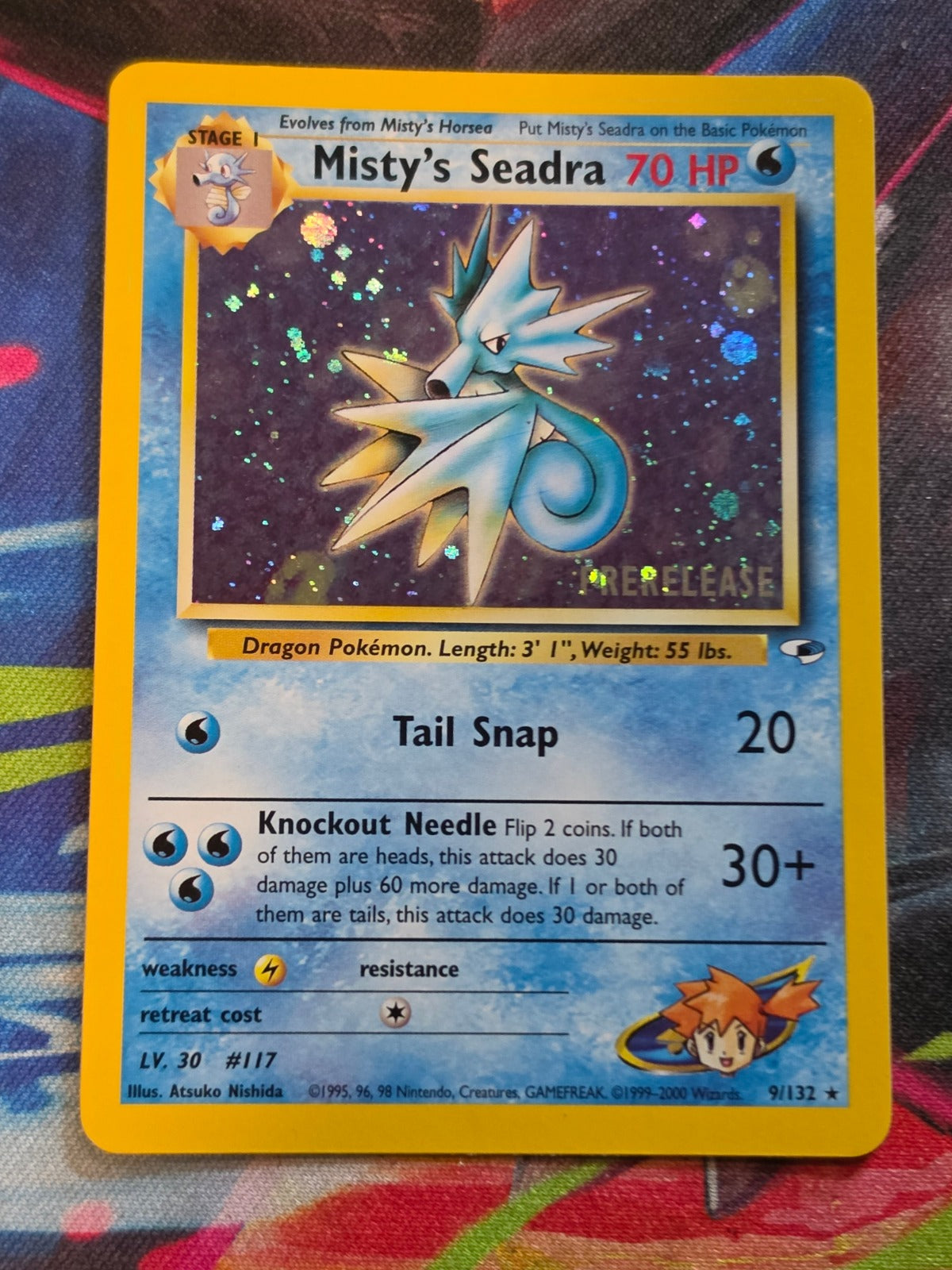 Misty's Seadra (Prerelease) Promo WoTC Promo 009/132 LP+ Pokemon