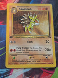 Sandslash 1st Edition Uncommon Fossil 41/62 MP+ Pokemon