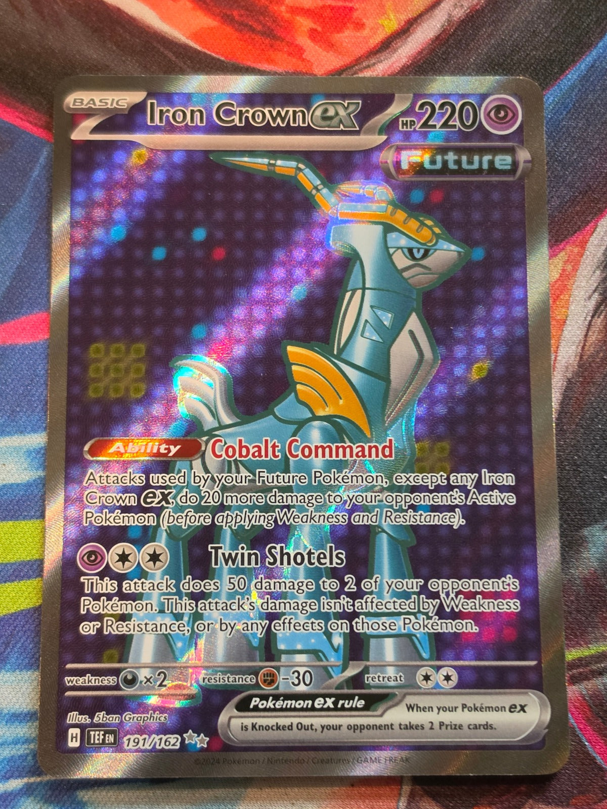 Iron Crown ex Ultra Rare SV05: Temporal Forces 191/162 NM Pokemon