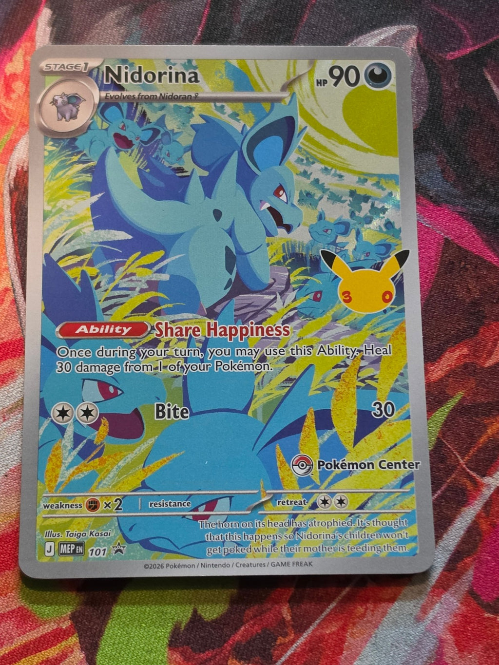 Nidorina (30th Celebration) (Pokemon Center Exclusive) Promo ME: Mega Evolution Promo 101 NM Pokemon