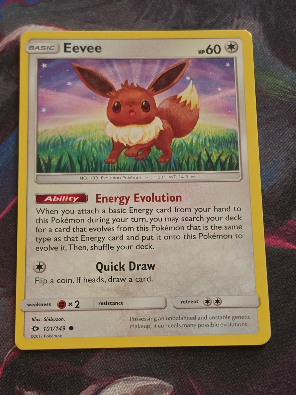 Eevee - 101/149 - SM Base Set - Common - LP - Pokemon