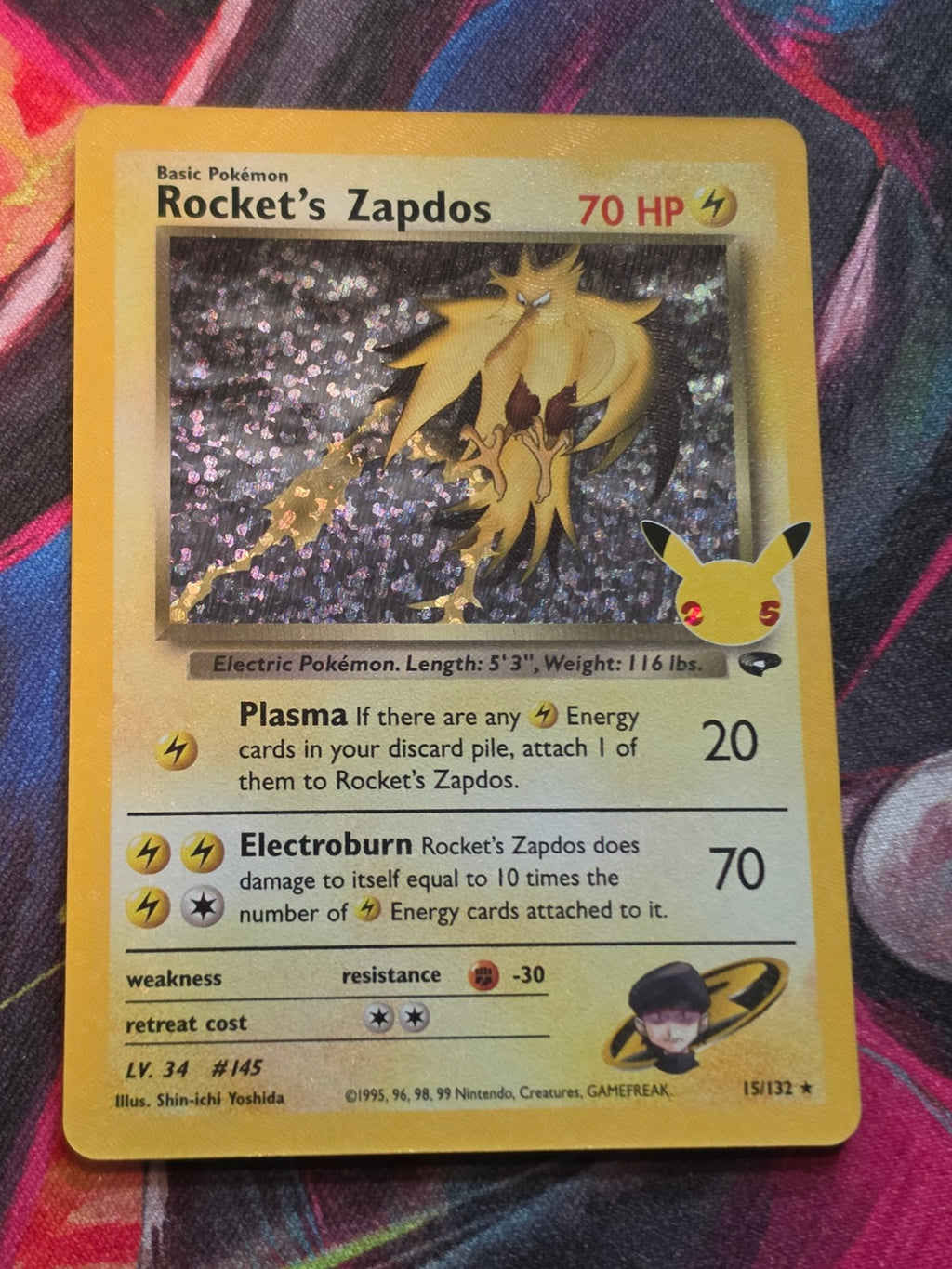 Rocket's Zapdos Celebrations Classic Collection 15/132 NM Pokemon