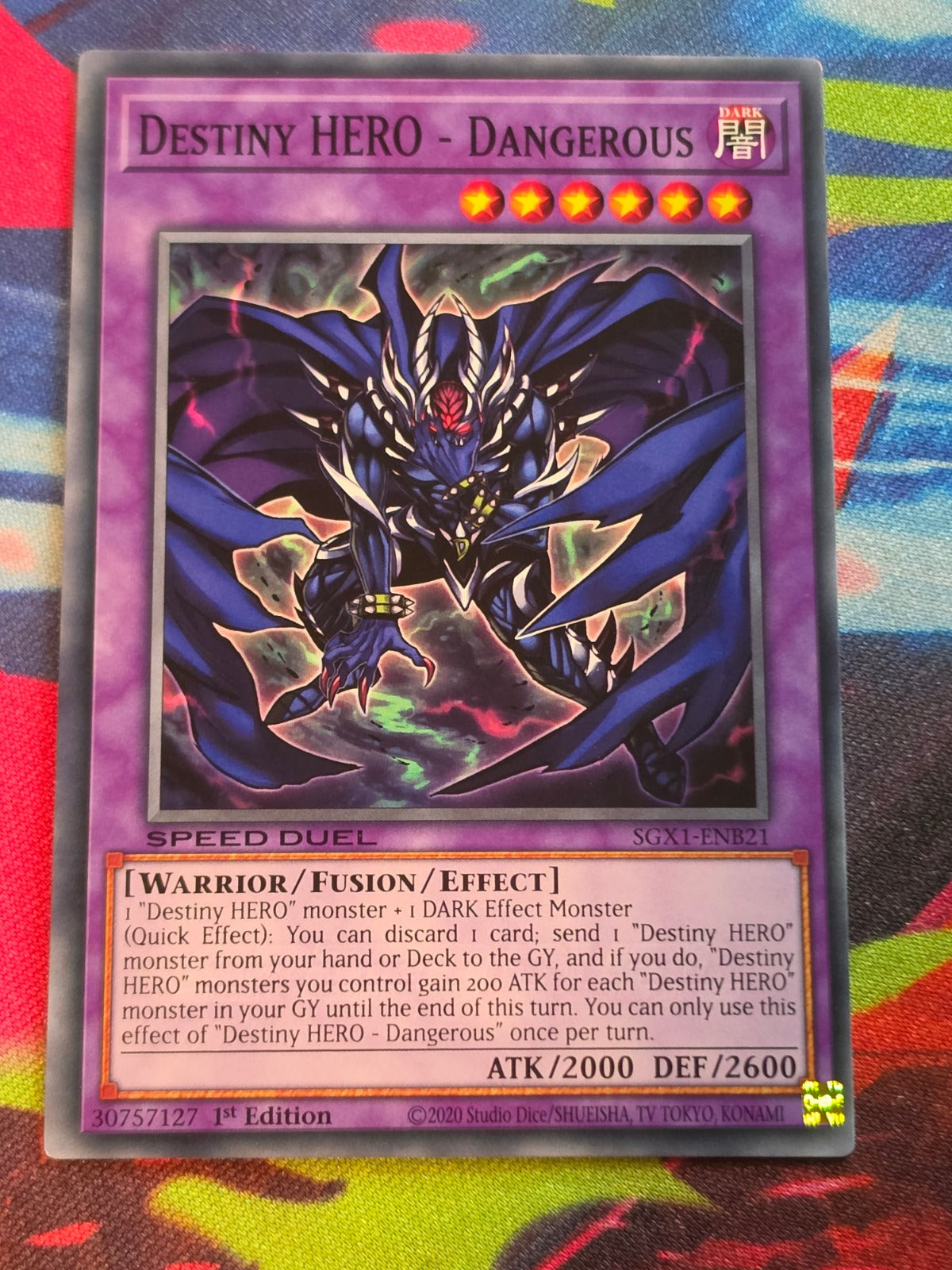 Destiny HERO - Dangerous Common Speed Duel GX: Duel Academy Box SGX1-ENB21 1st Edition LP Yu-Gi-Oh!