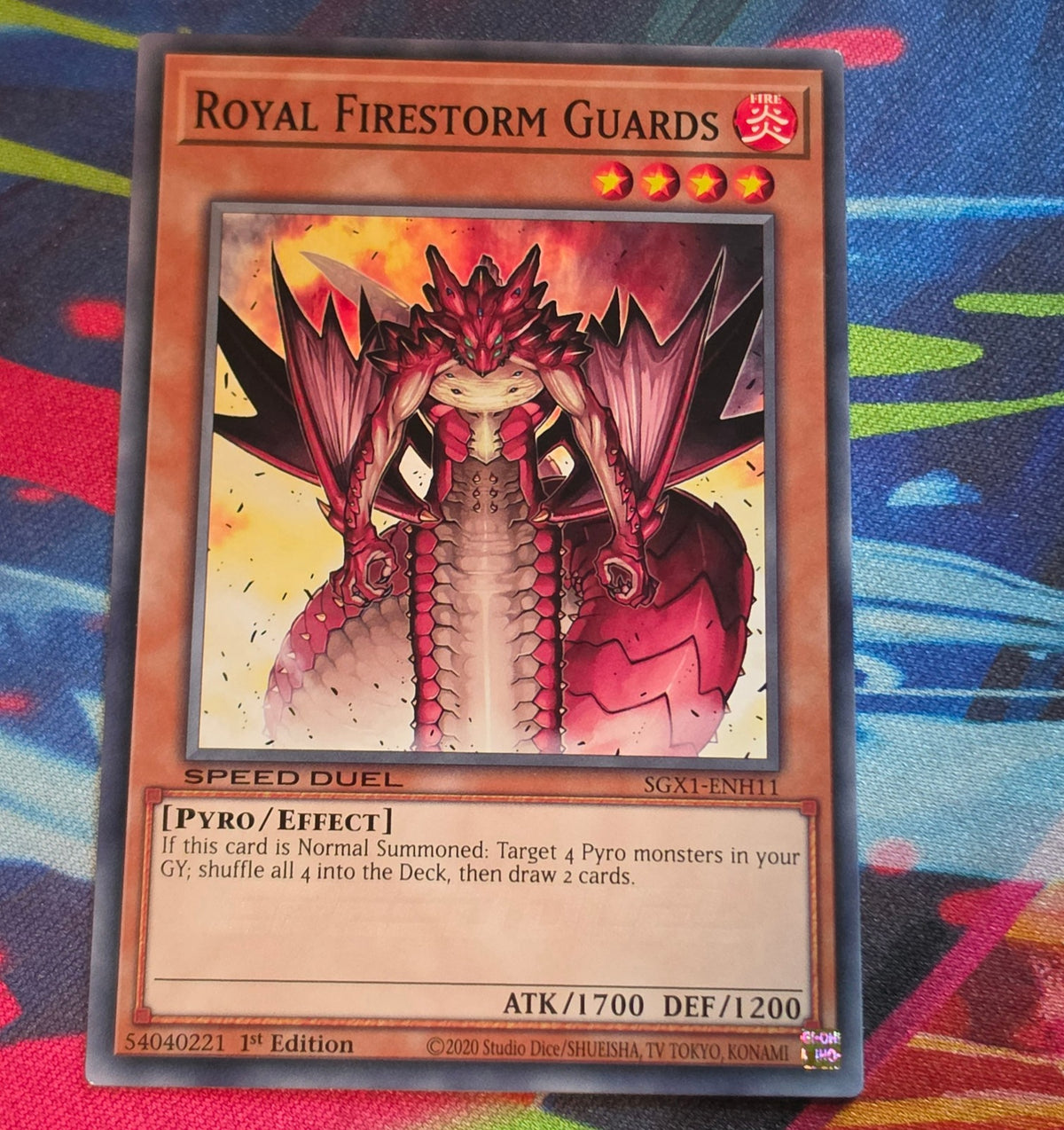 Royal Firestorm Guards Common Speed Duel GX: Duel Academy Box SGX1-ENH11 1st Edition LP Yu-Gi-Oh!