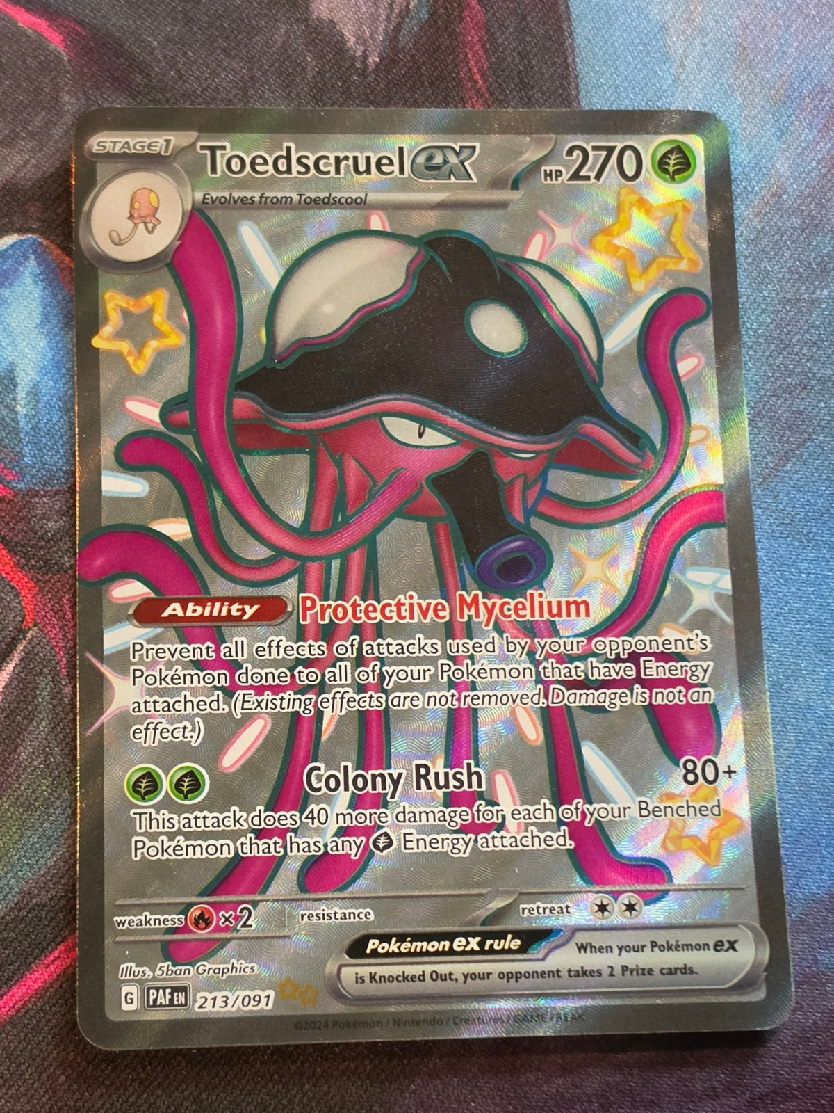Toedscruel ex Shiny Ultra Rare Paldean Fates 213/091 NM Pokemon