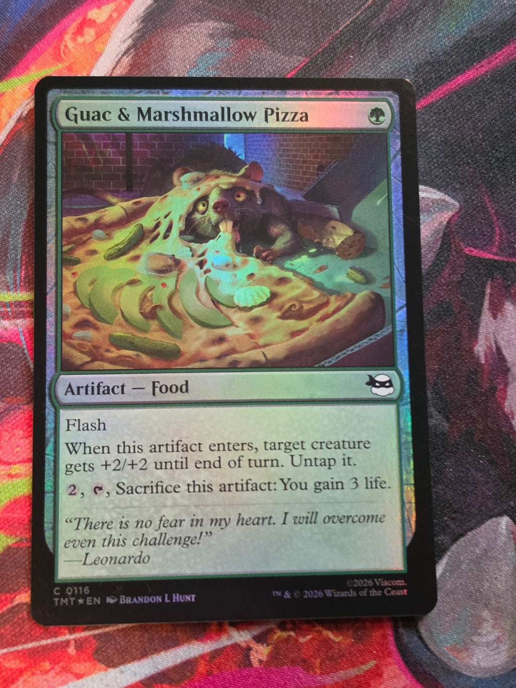 Guac & Marshmallow Pizza - 116 - Teenage Mutant Ninja Turtles - C - Foil - NM MTG