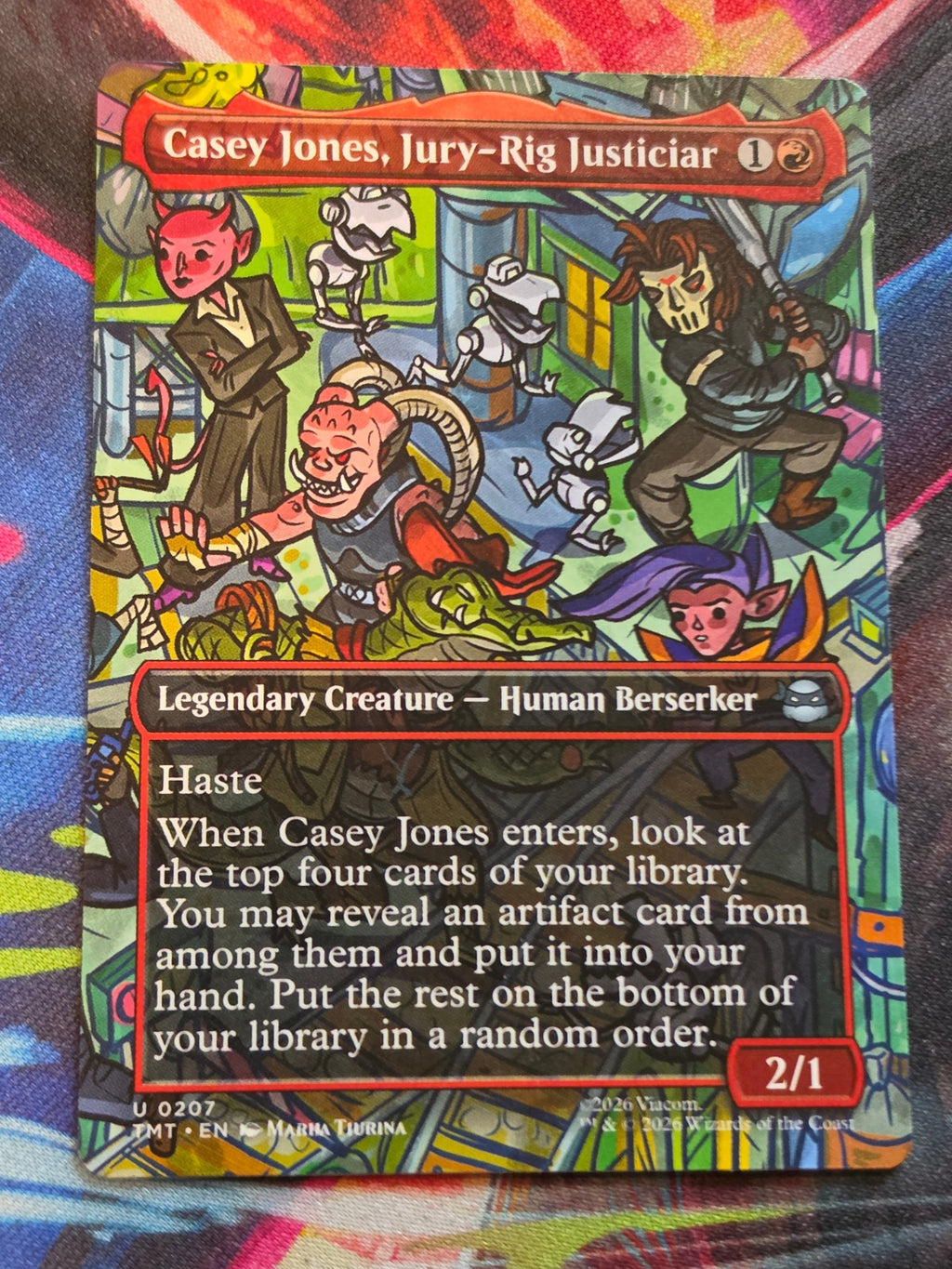 Casey Jones, Jury-Rig Justiciar (Borderless) - 207 - Teenage Mutant Ninja Turtles - U - NM - MTG