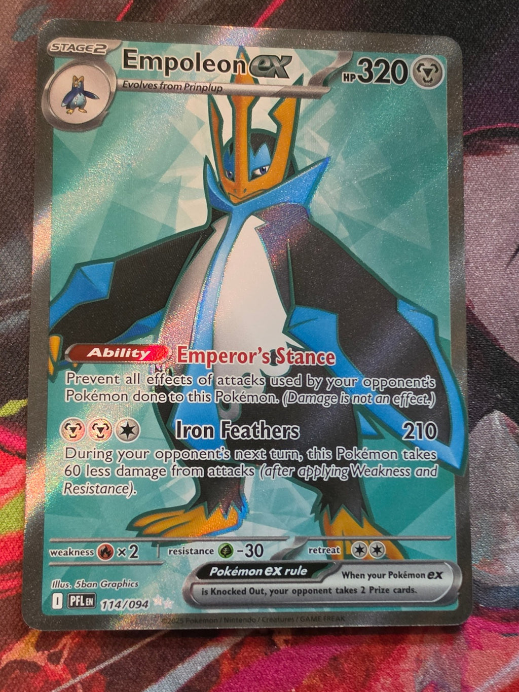 Empoleon ex Ultra Rare Phantasmal Flames 114/094 NM Pokemon