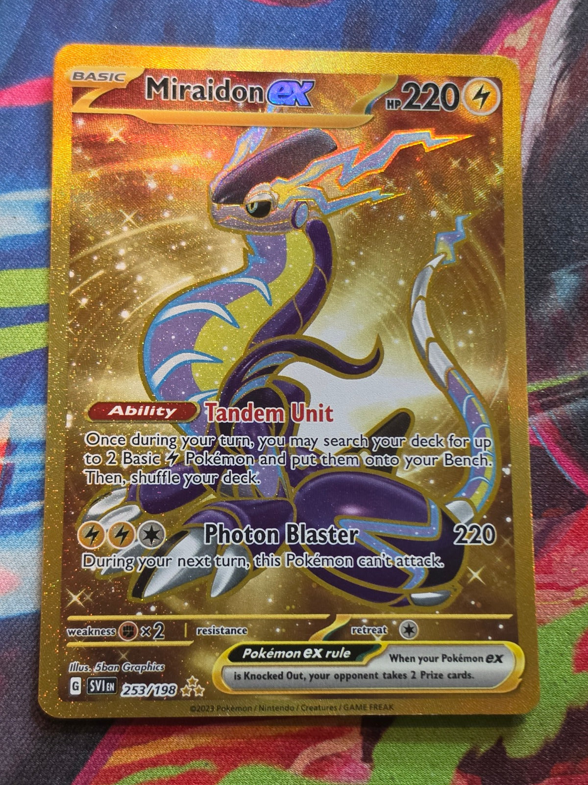 Miraidon ex Hyper Rare SV01: Scarlet & Violet Base Set 253/198 NM Pokemon