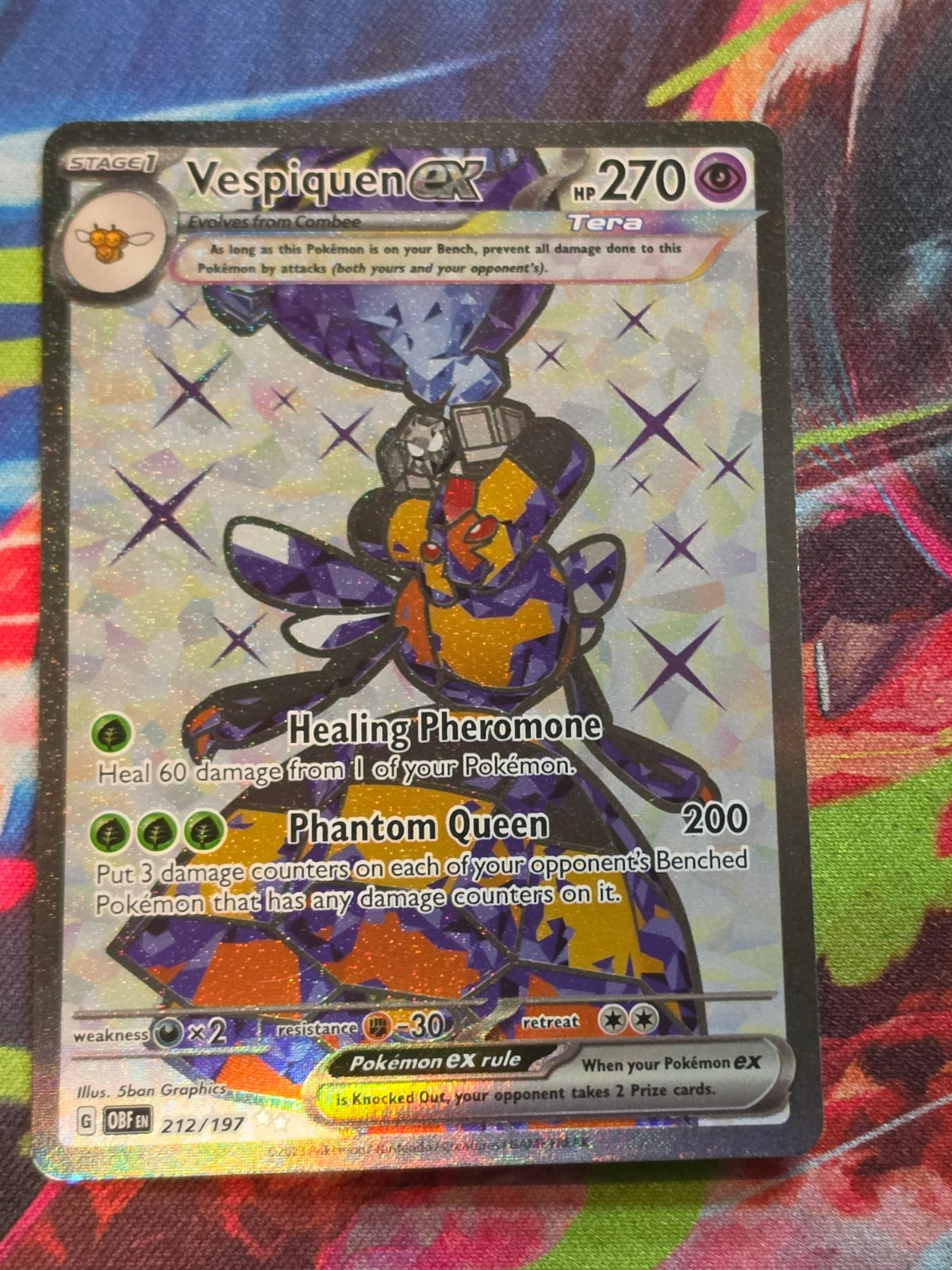 Vespiquen ex Ultra Rare SV03: Obsidian Flames 212/197 NM Pokemon