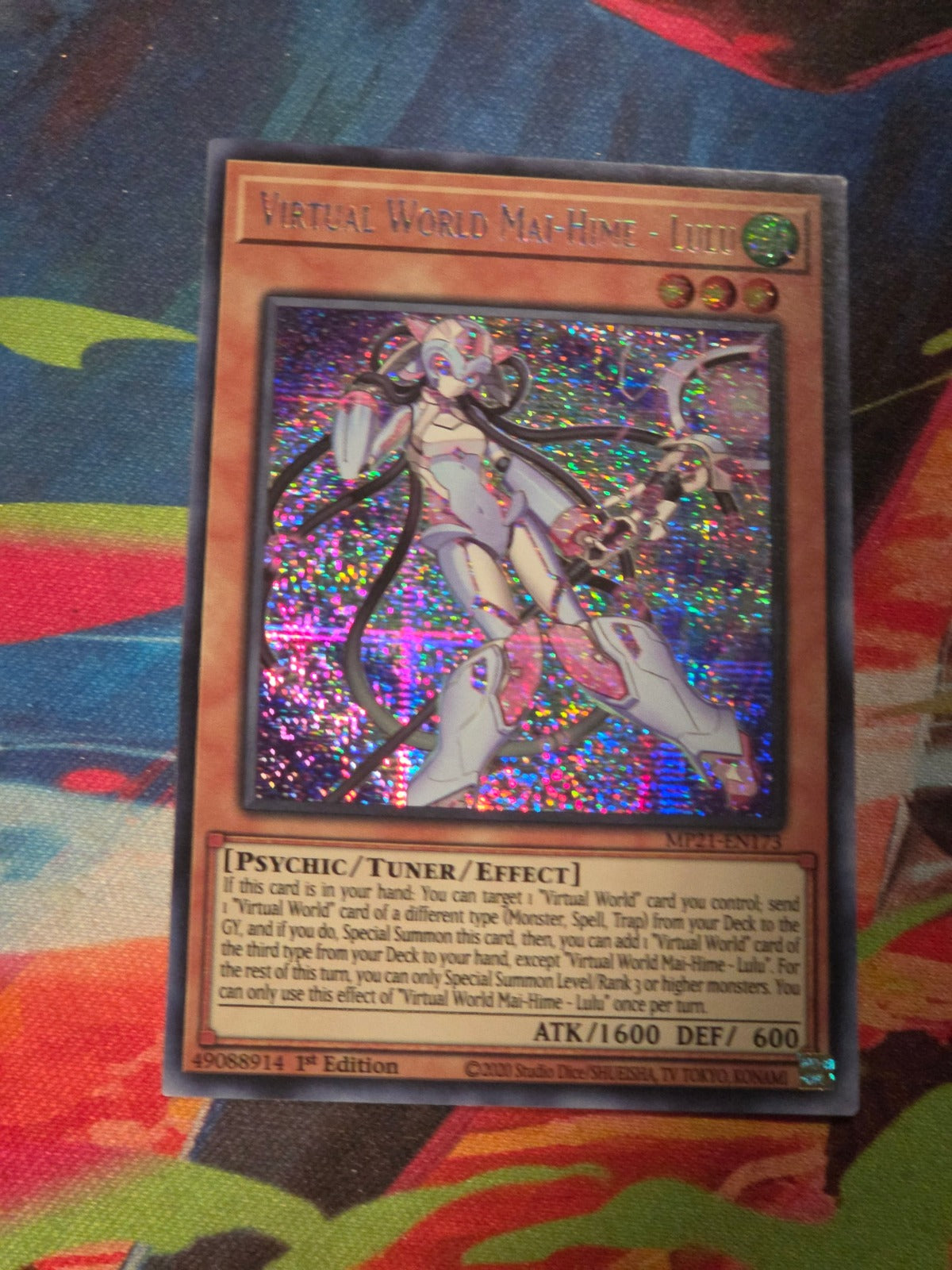 Virtual World Mai-Hime - Lulu Prismatic Secret Rare 2021 Tin of Ancient Battles MP21-EN173 1st Edition LP Yu-Gi-Oh!
