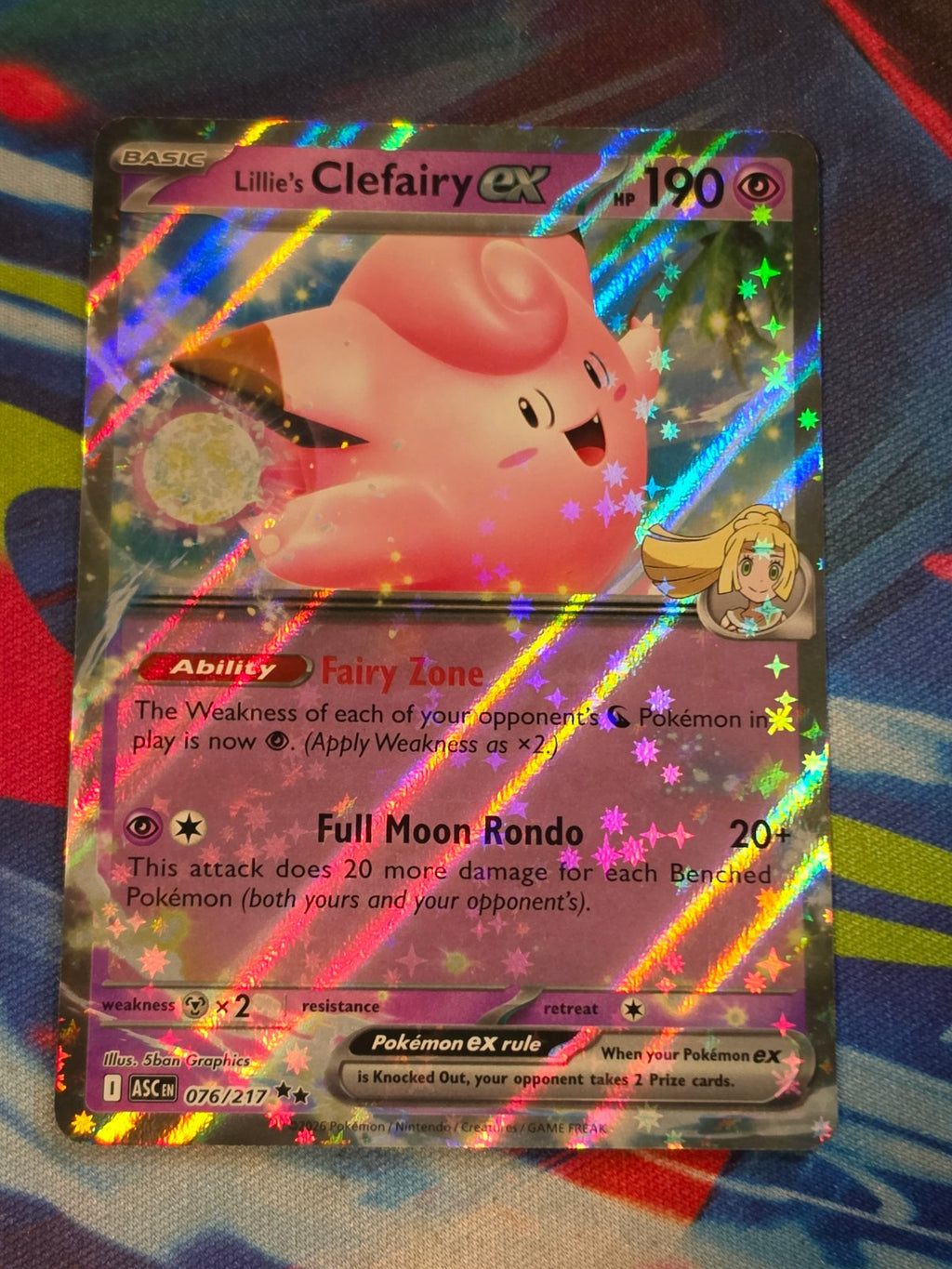 Lillie's Clefairy ex Double Rare ME: Ascended Heroes 076/217 NM