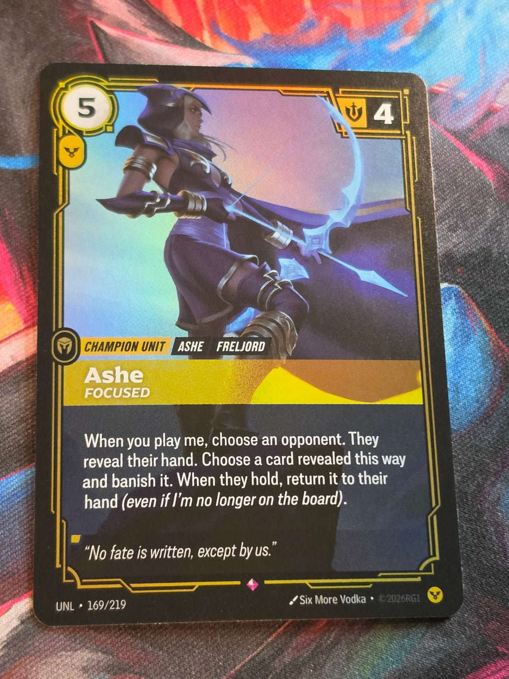 Ashe, Focused - 169/219 - Unleashed - Rare - NM