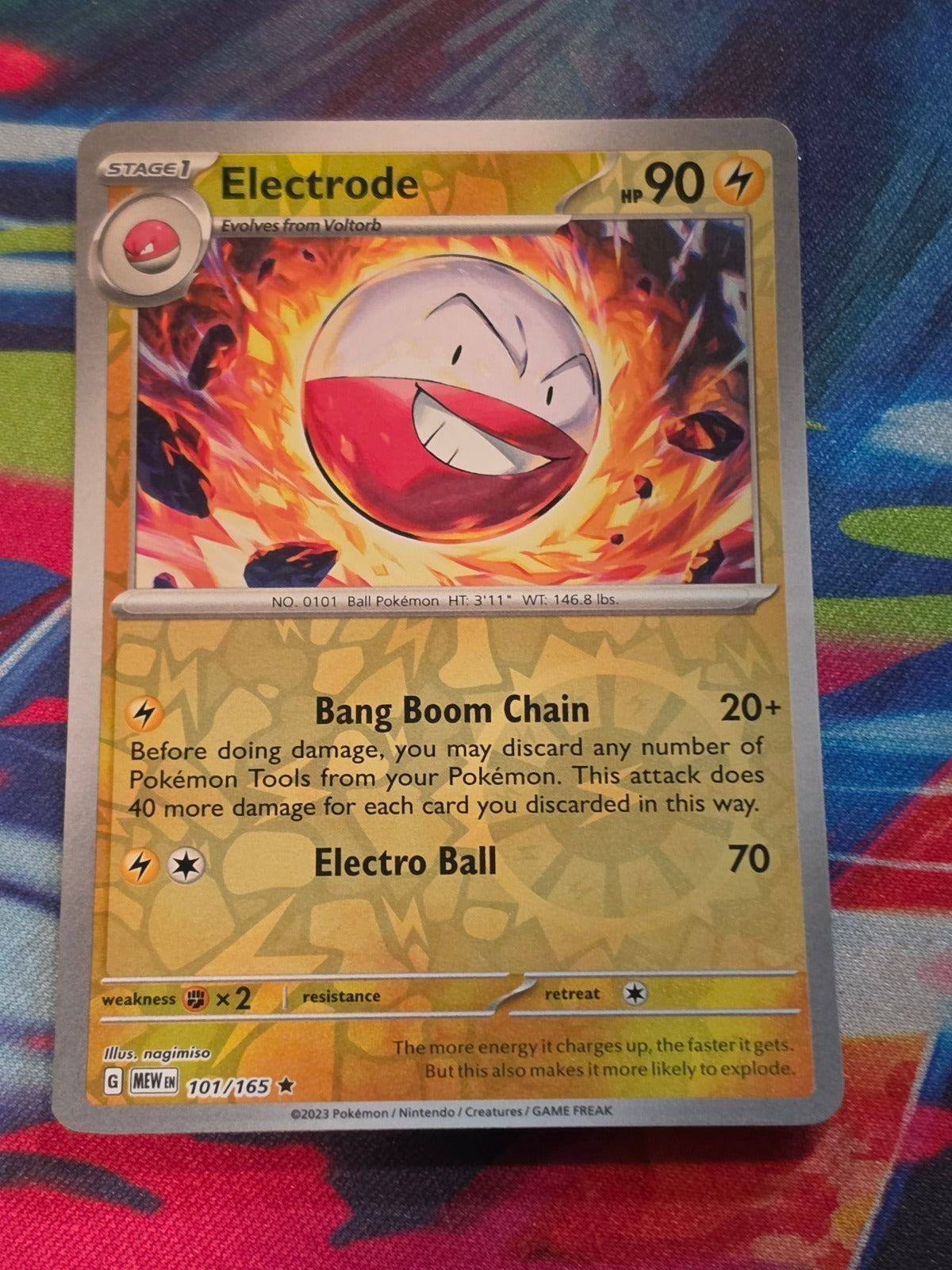 Electrode Reverse Holo Rare SV: Scarlet & Violet 151 101/165 NM