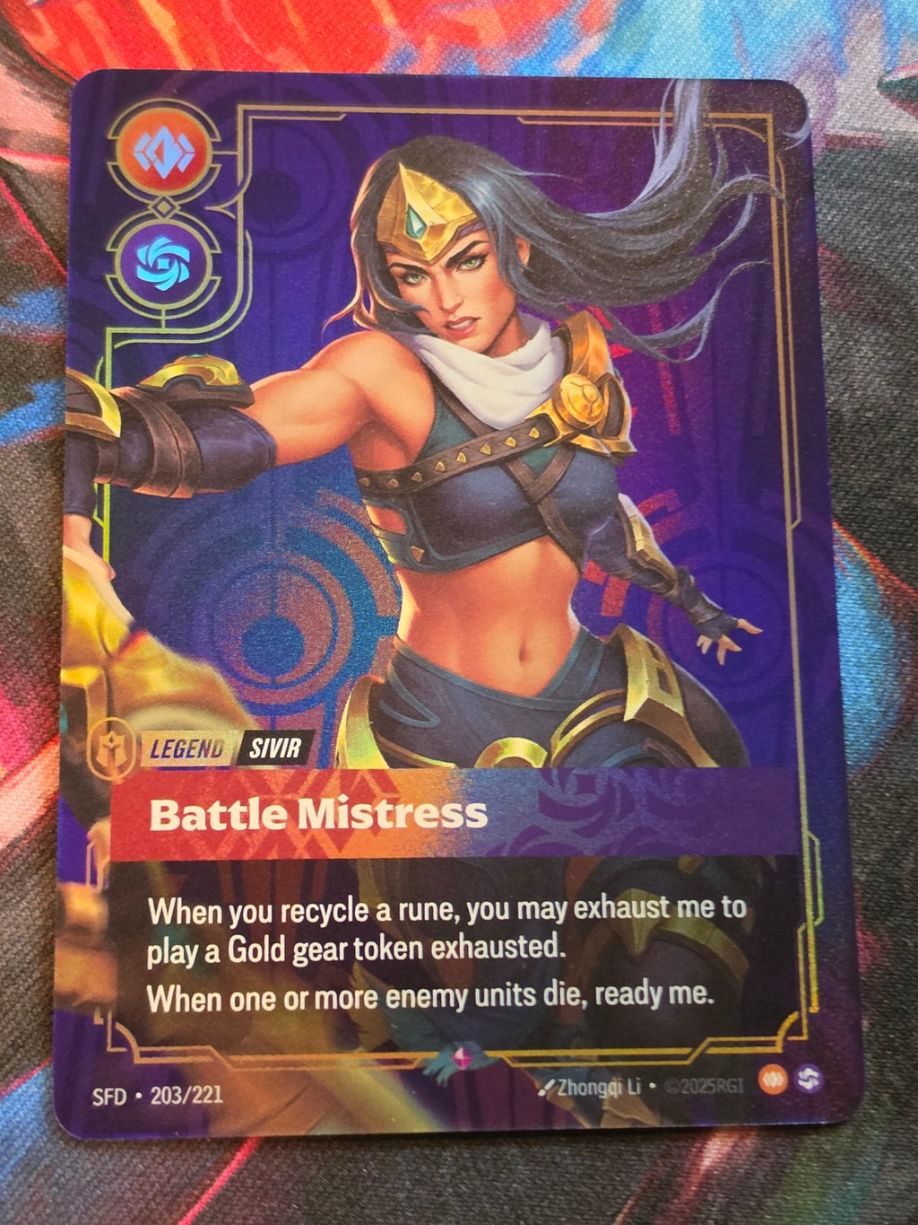 Sivir, Battle Mistress - 203/221 - Spiritforged - Rare - NM