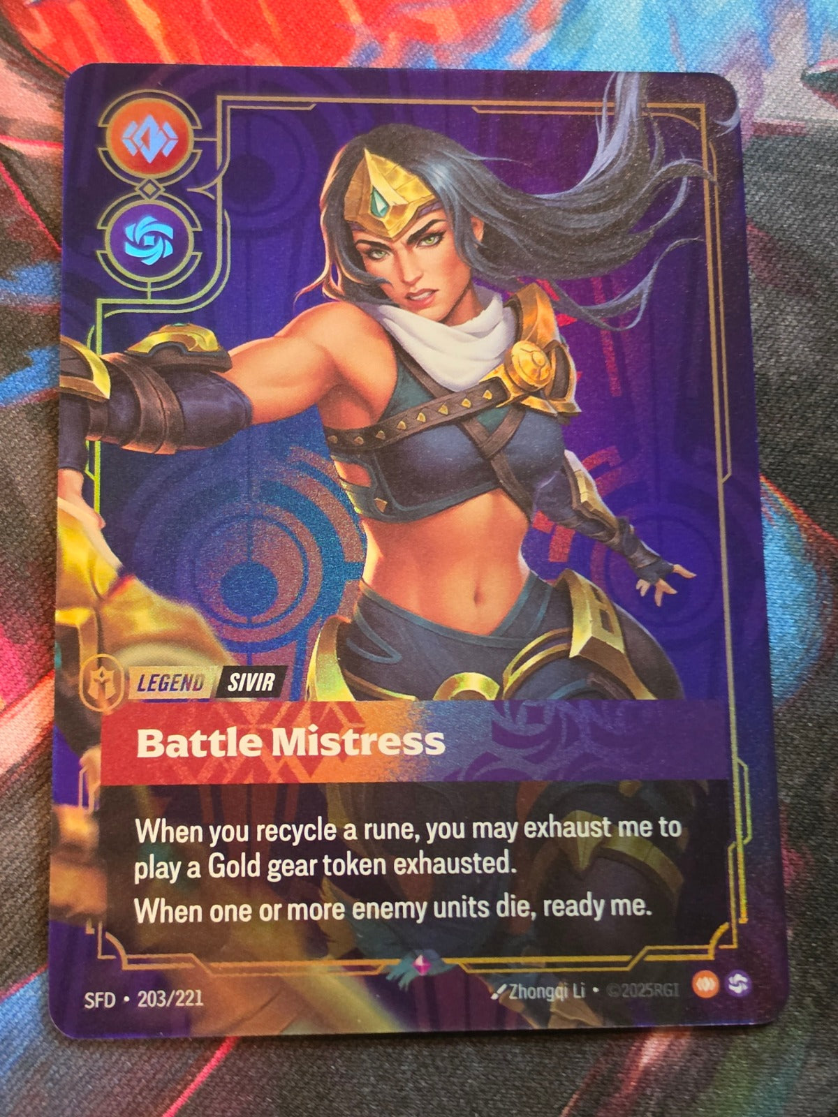 Sivir, Battle Mistress - 203/221 - Spiritforged - Rare - NM