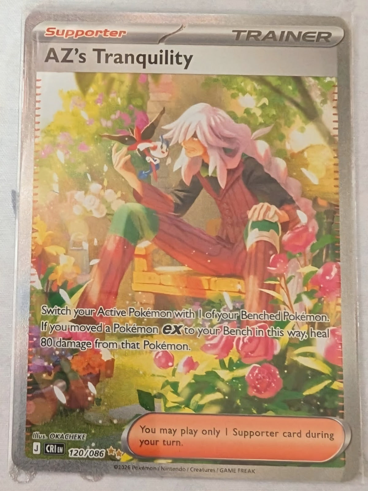 AZ's Tranquility - 120/086 - ME04: Chaos Rising - Special Illustration Rare - NM - Pokemon
