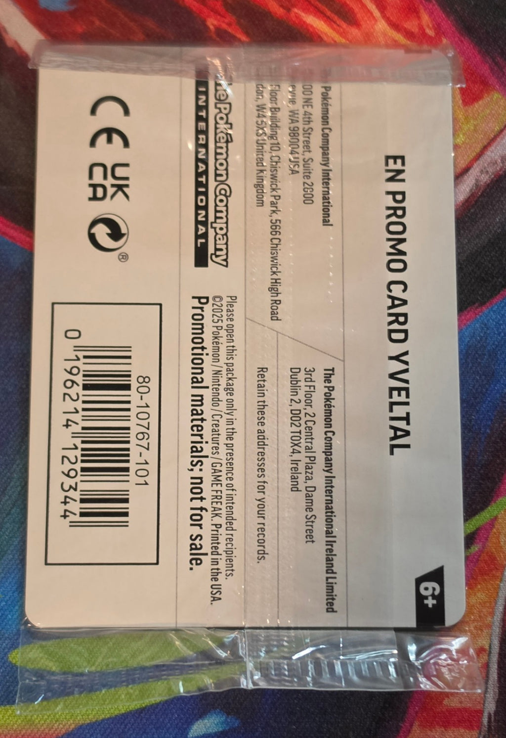 Yveltal (EB Games) Rare Miscellaneous Cards & Products 088/132 NM SEALED Pokemon (Back)