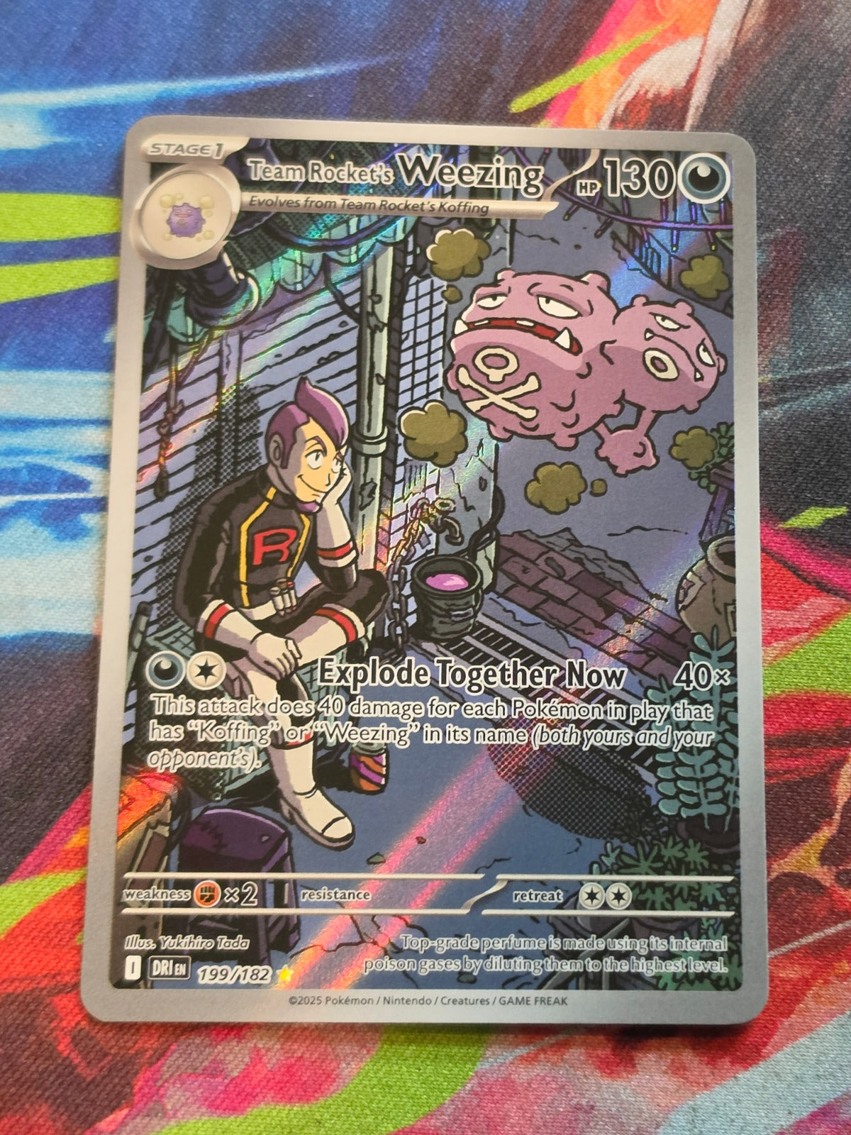 Team Rocket's Weezing Illustration Rare SV10: Destined Rivals 199/182 NM Pokemon
