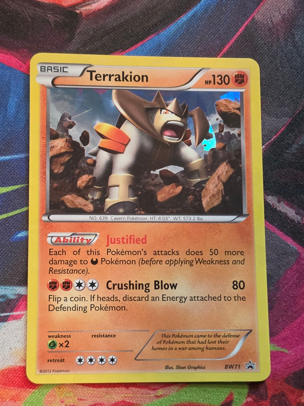 Terrakion Promo Black and White Promos BW71 LP Pokemon