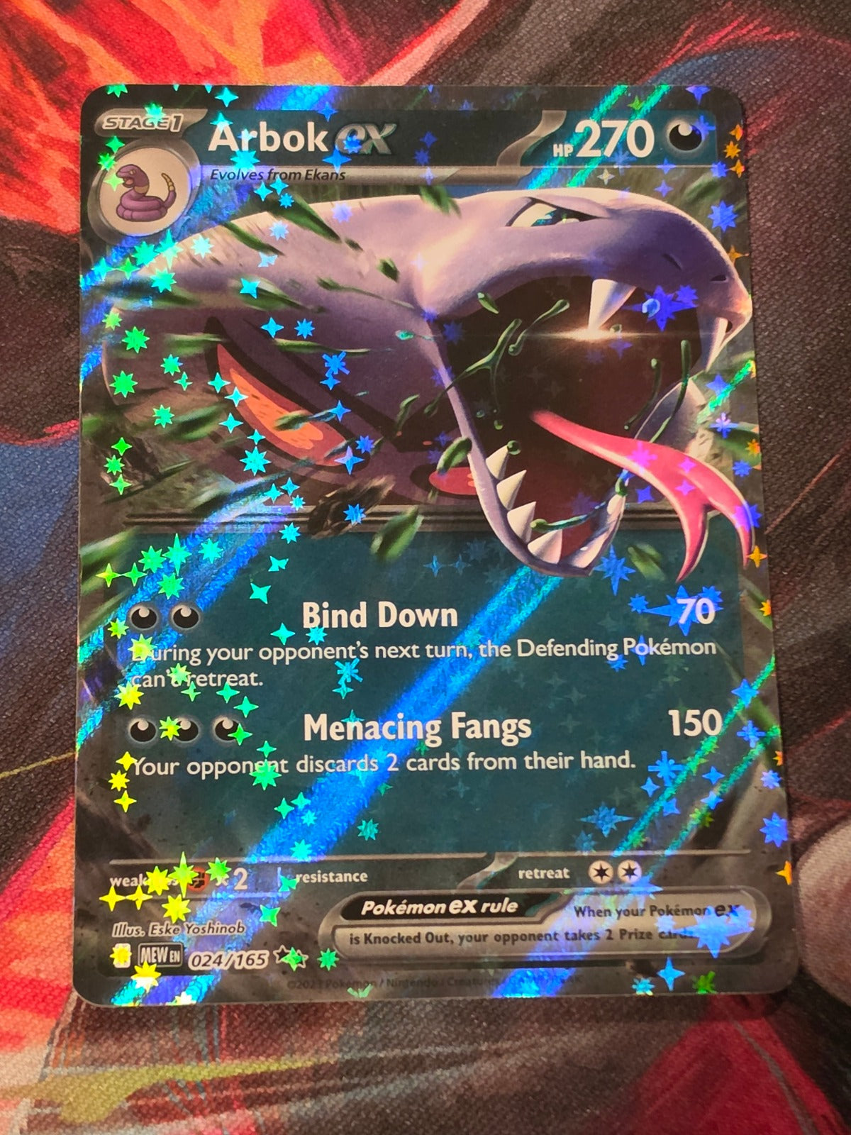 Arbok ex - 024/165 - SV: Scarlet & Violet 151 - Double Rare - NM Pokemon