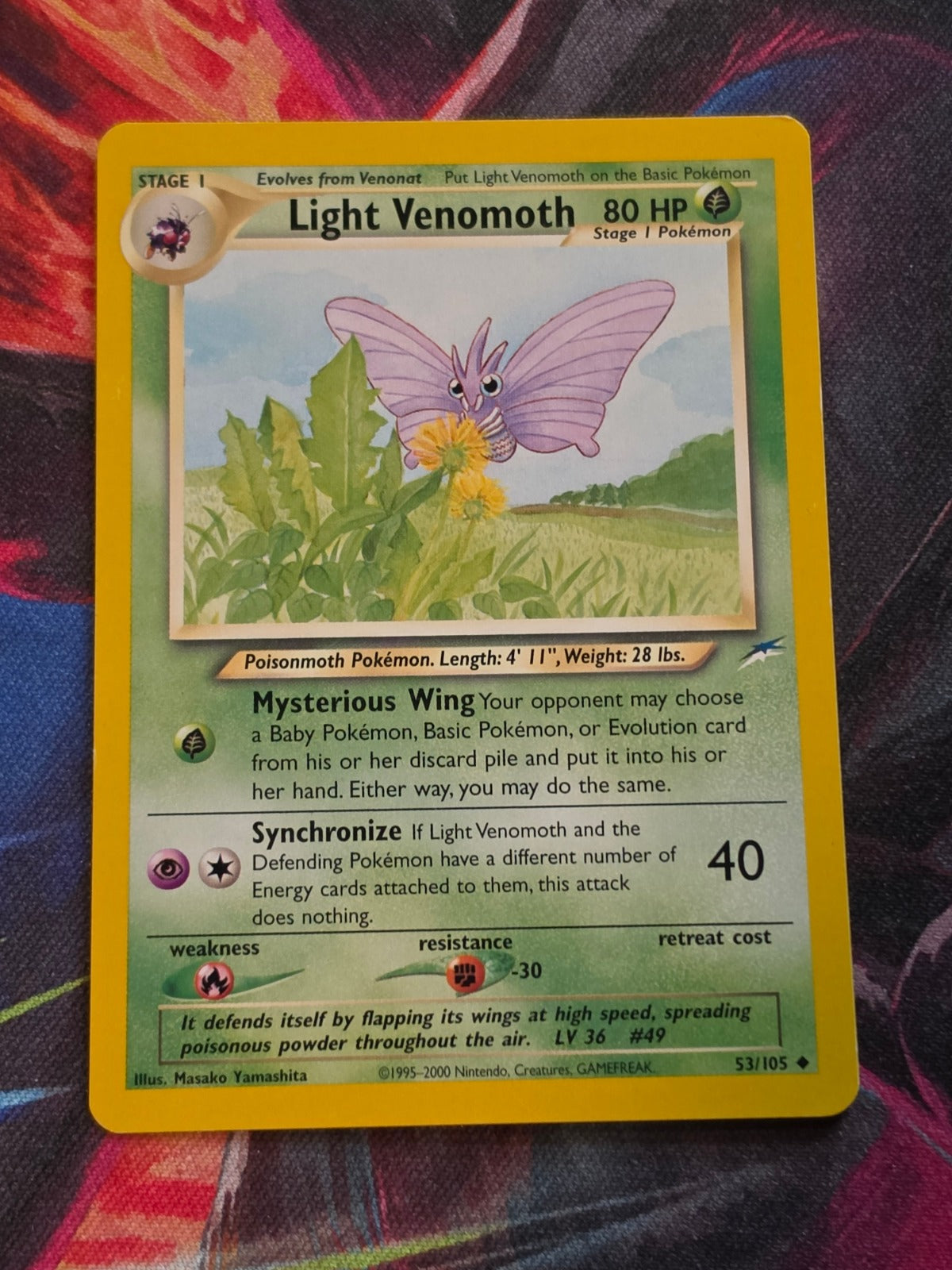 Light Venomoth - 053/105 - Neo Destiny - Uncommon - Unlimited - NM Pokemon