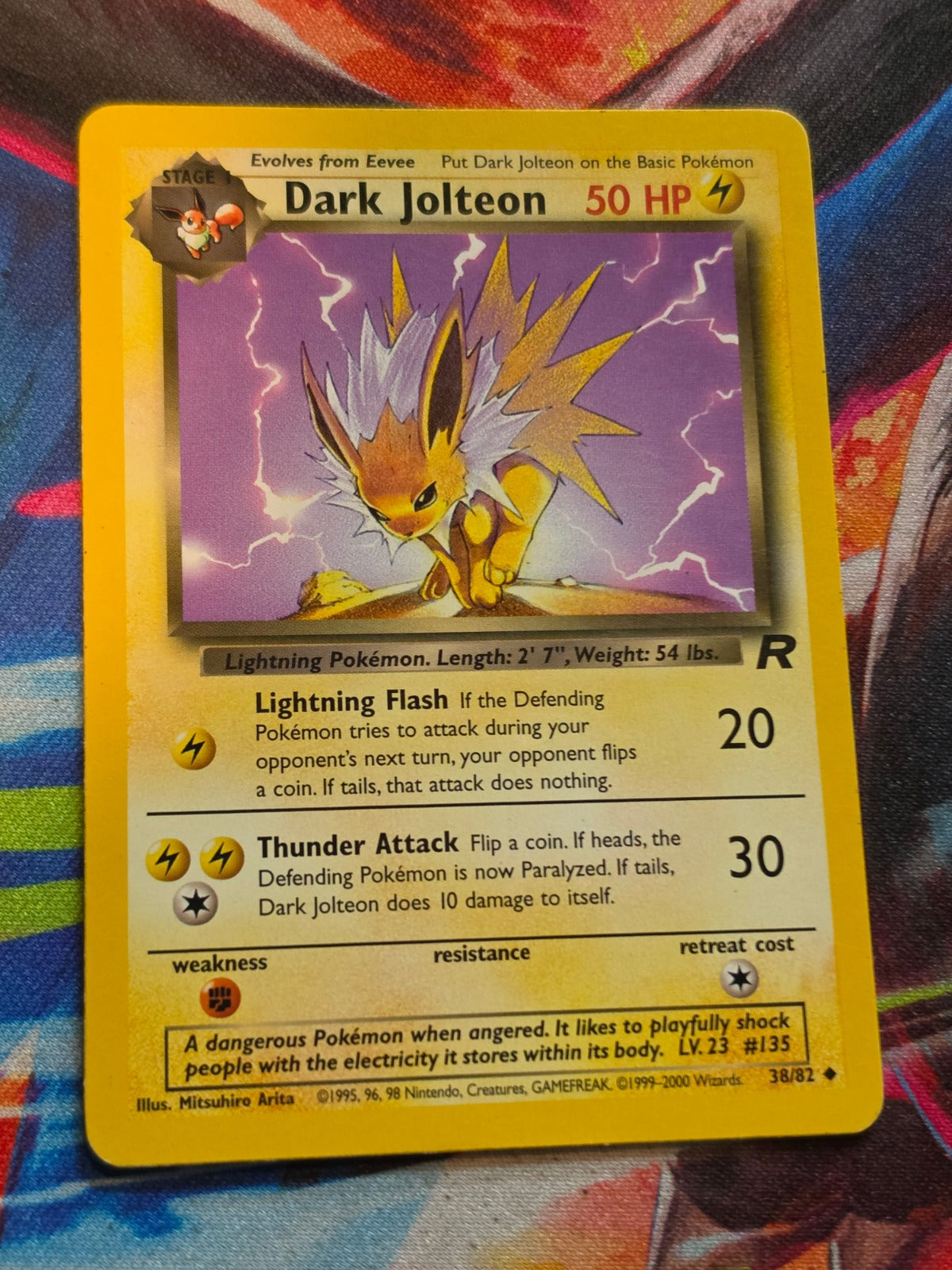 Dark Jolteon - 38/82 - Team Rocket - Uncommon - LP Pokemon