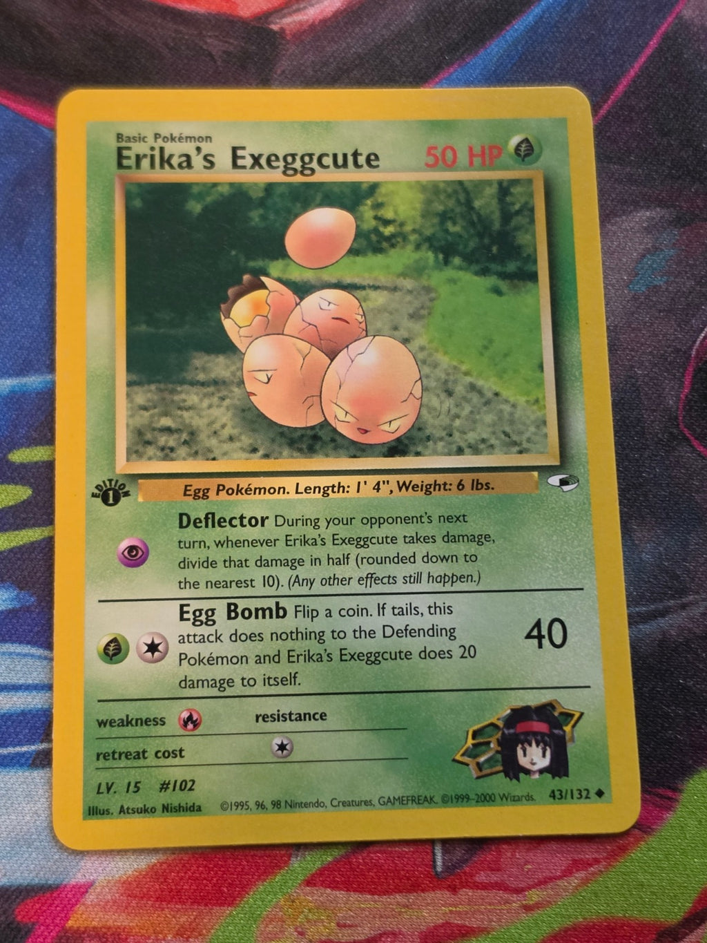 Erika's Exeggcute (43) - 043/132 - Gym Heroes - Uncommon - 1st Edition - NM Pokemon