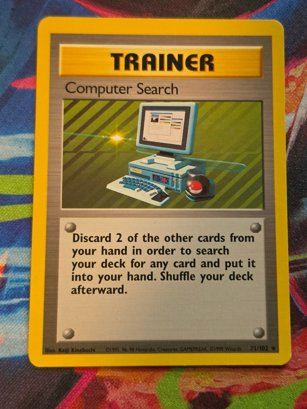 Computer Search Unlimited Base Set Rare 071/102 LP Pokemon