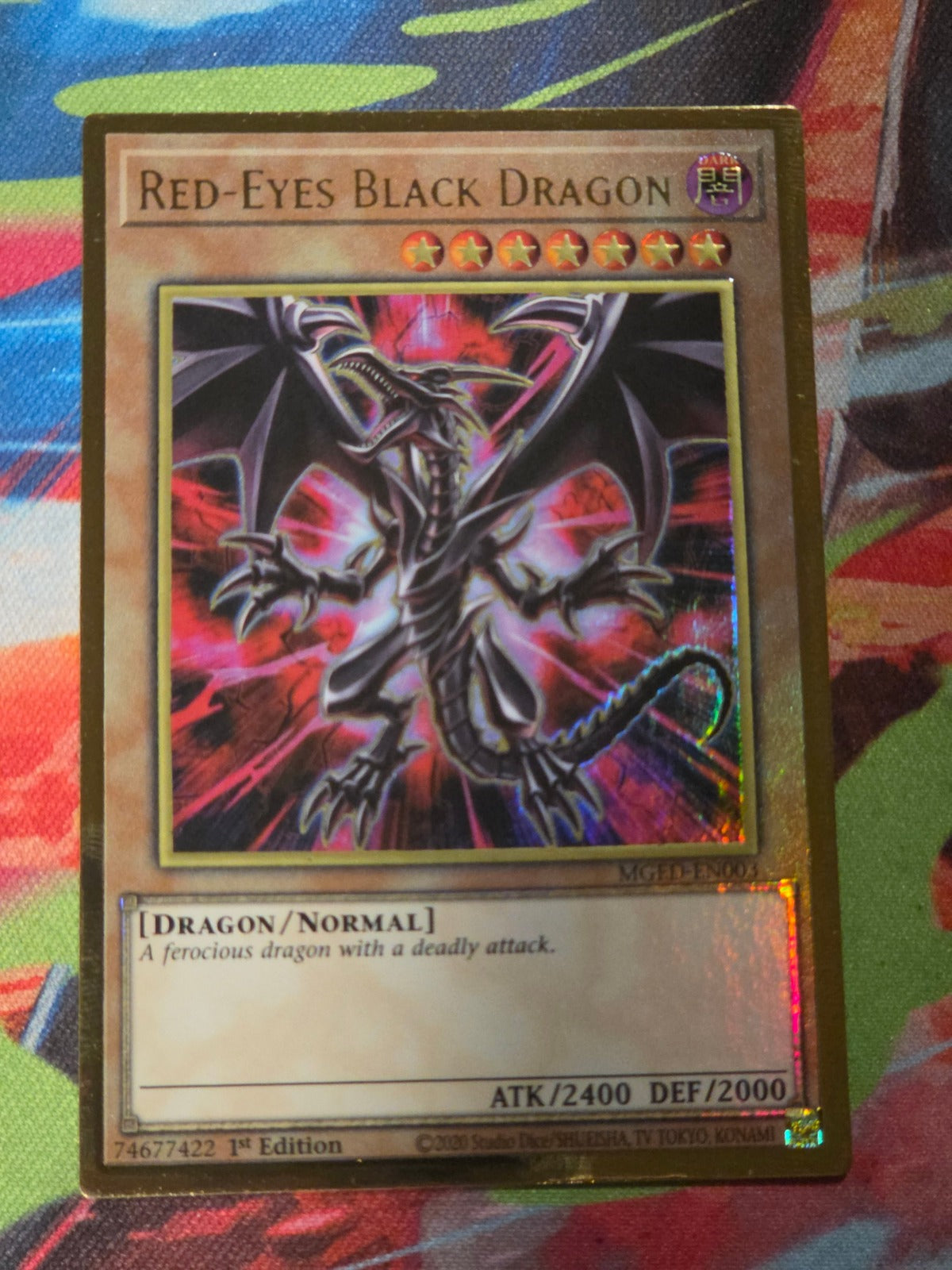 Red-Eyes Black Dragon Premium Gold Rare Maximum Gold: El Dorado MGED-EN003 1st Edition LP Yu-Gi-Oh!