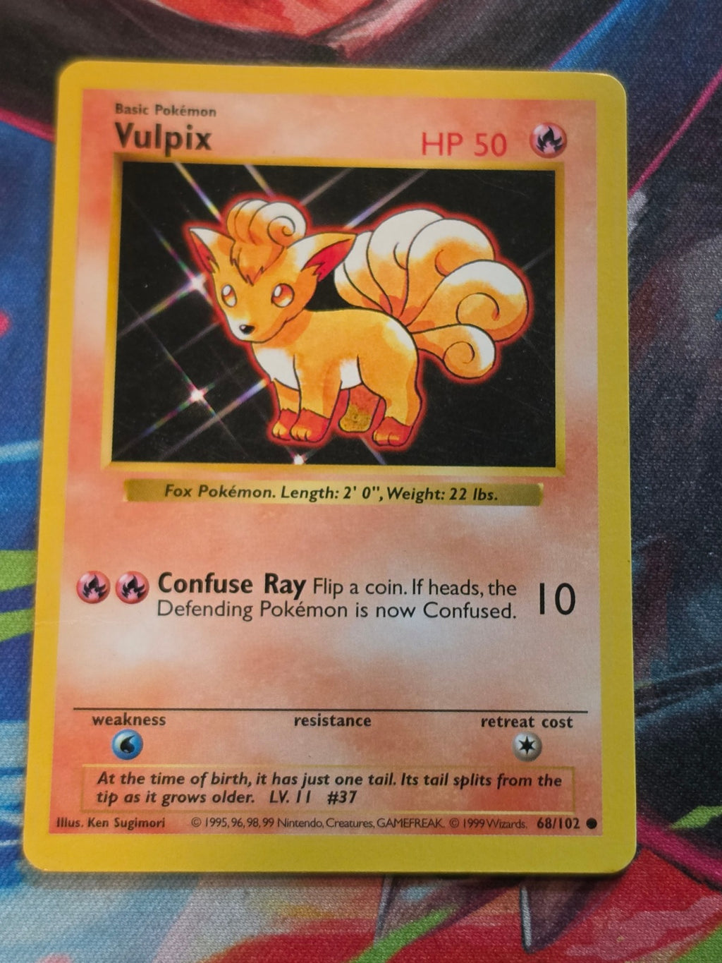 Vulpix Shadowless Base Set Common 068/102 MP Pokemon