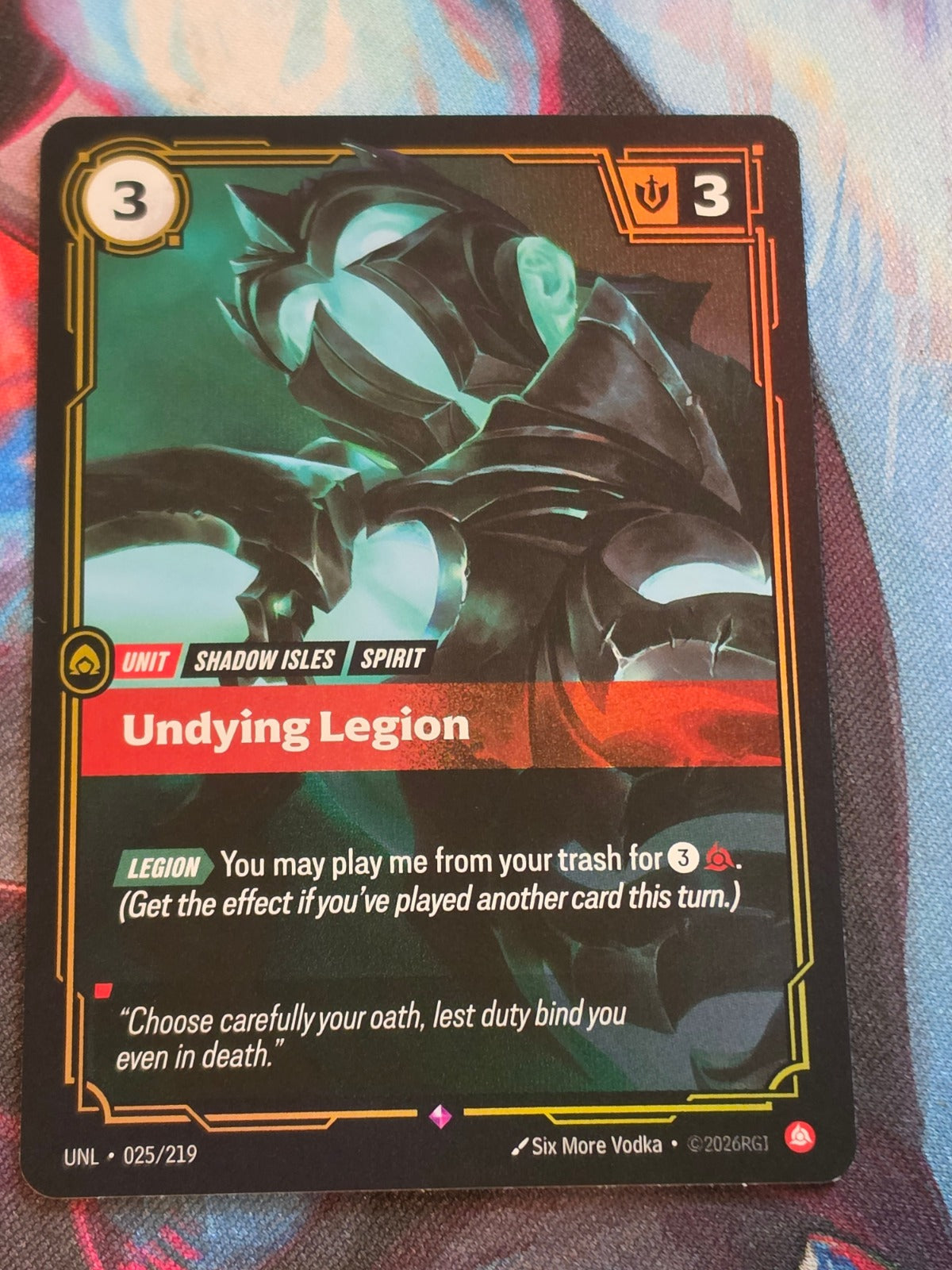 Undying Legion - 025/219 - Unleashed - Rare - NM