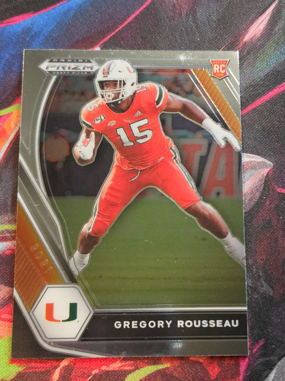 Greg Rousseau 2021 Panini Prizm Draft Picks - Red White and Blue Prizm 144 NM Football