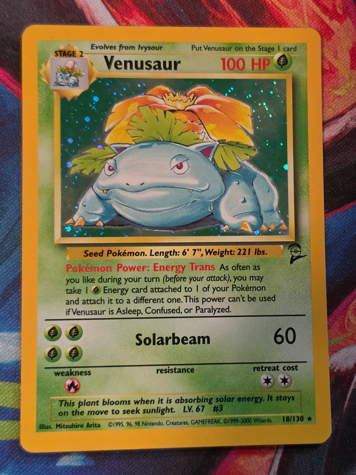 Venusaur Holo Rare Base Set 2 018/130 LP+ Pokemon